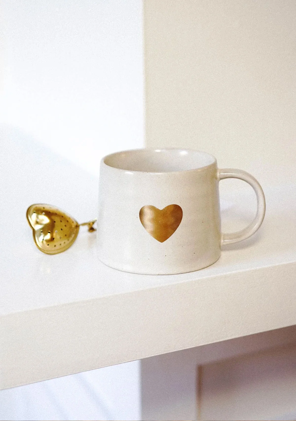 6"L Stainless Steel Heart Tea Strainer - Image 5
