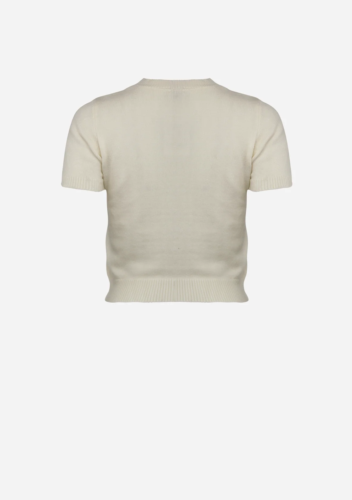 Alpine Short Sleeve Crew Neck Sweater Ivory - Image 5