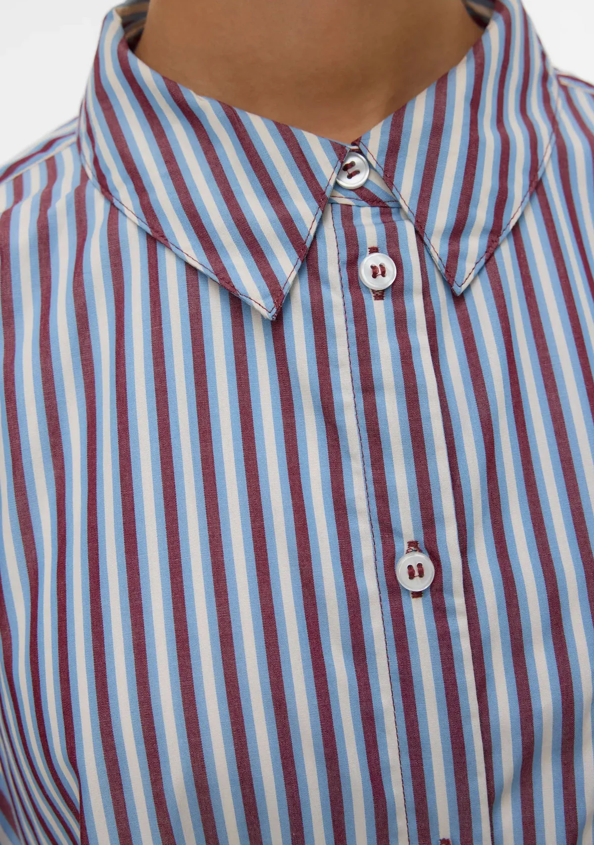 AWParina Ls Loose Stripe Shirt Vma Noos Zinfandel/Birch - Image 3