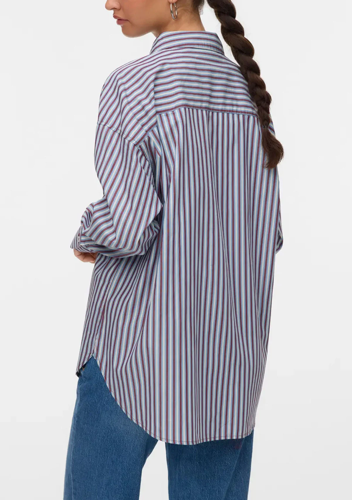 AWParina Ls Loose Stripe Shirt Vma Noos Zinfandel/Birch - Image 4