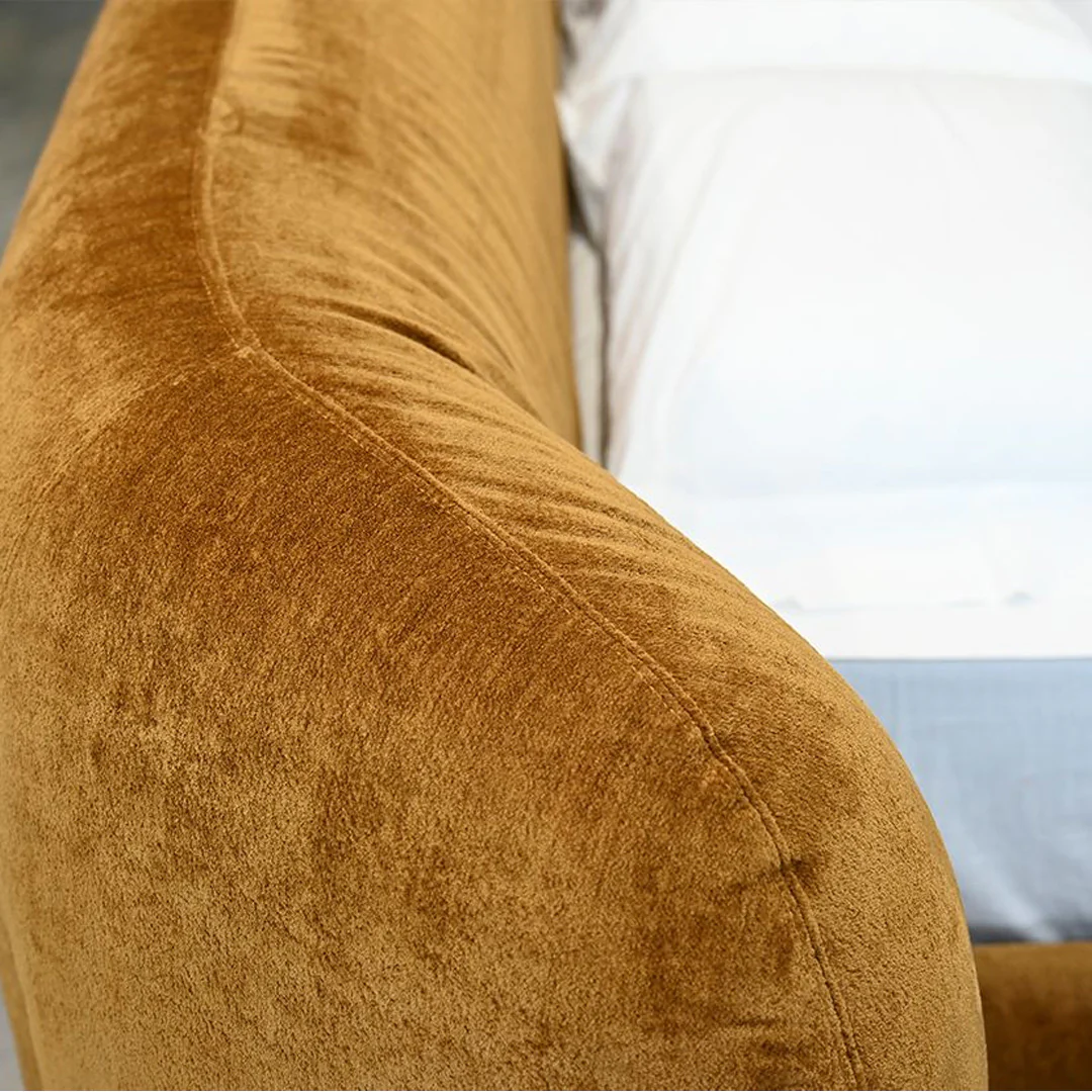 KURV Bed Queen Roasted Pumpkin Fabric - Image 4