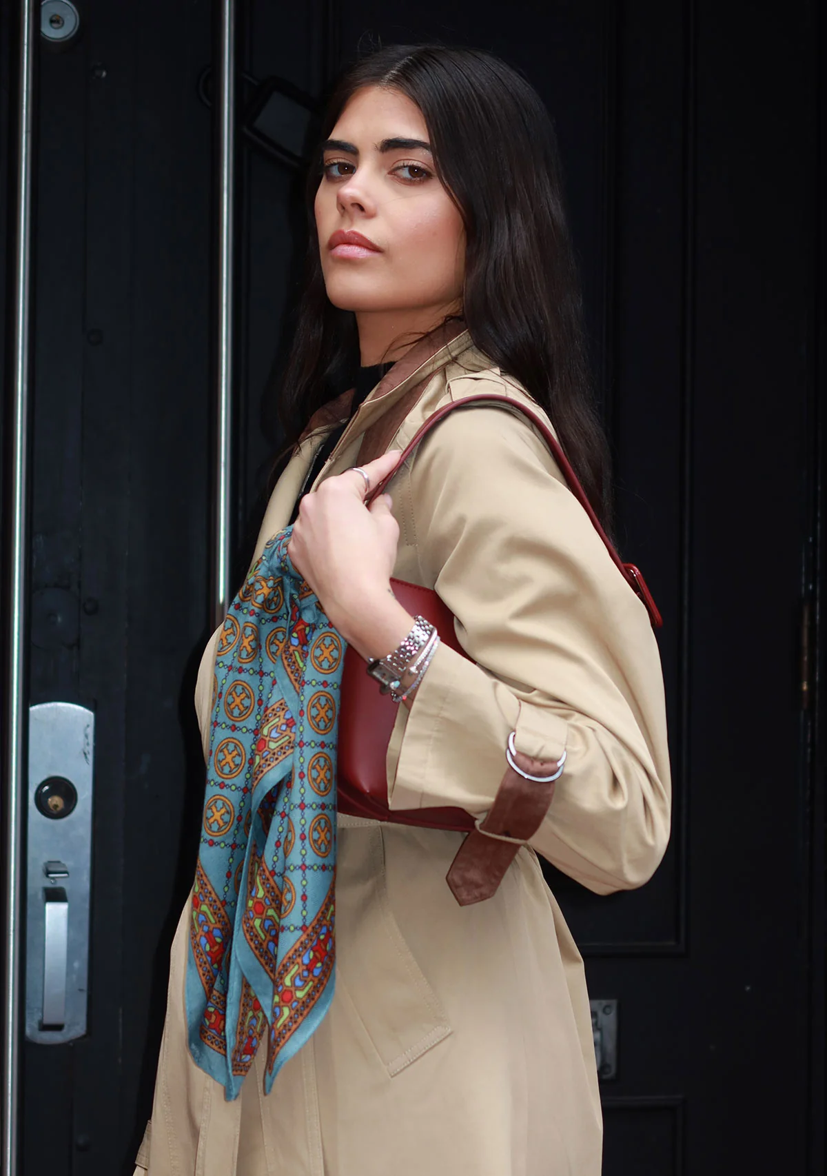 Belted Trench Coat Khaki - Image 4