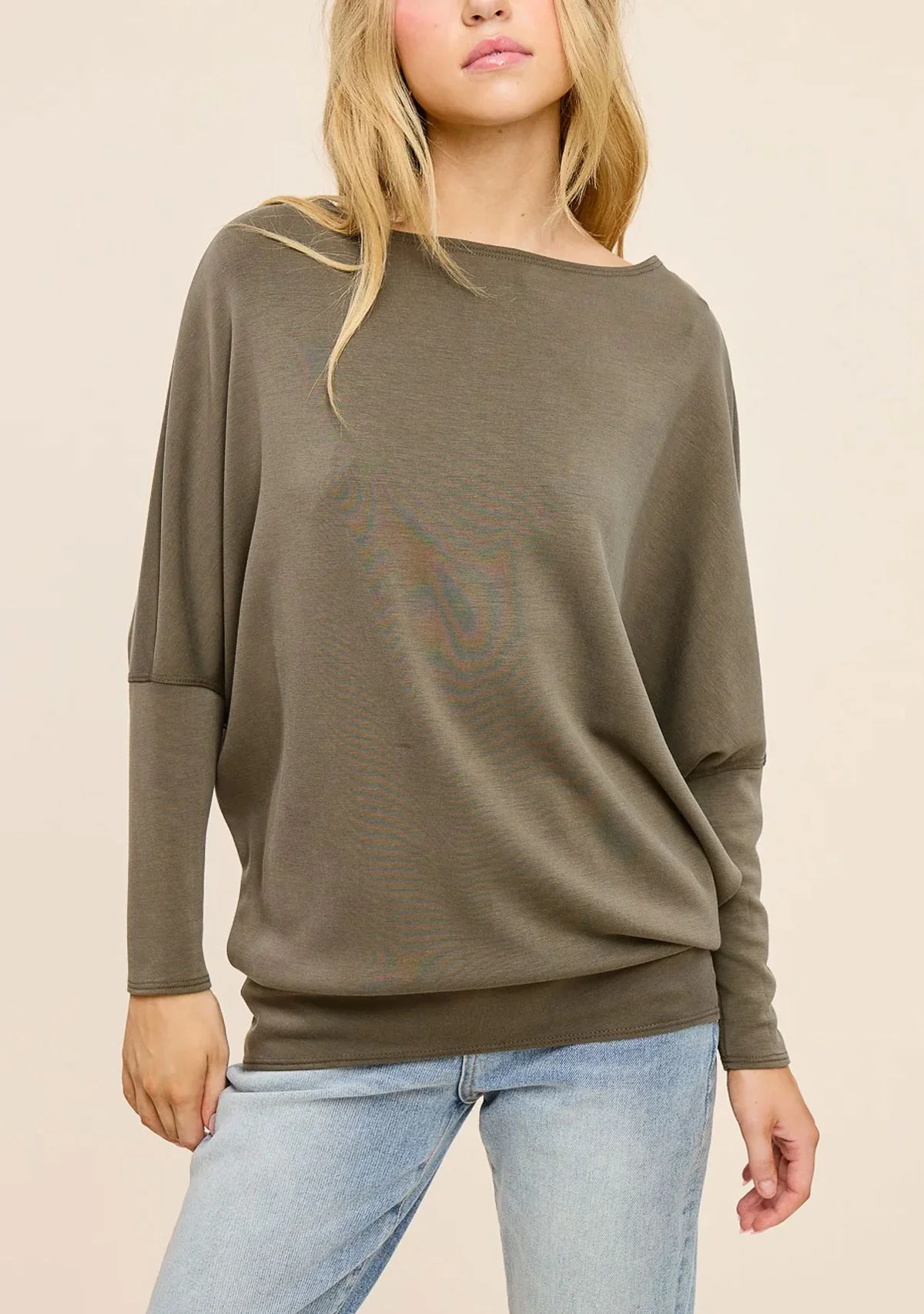 Boatneck Perfect Tunic Olive - Image 2
