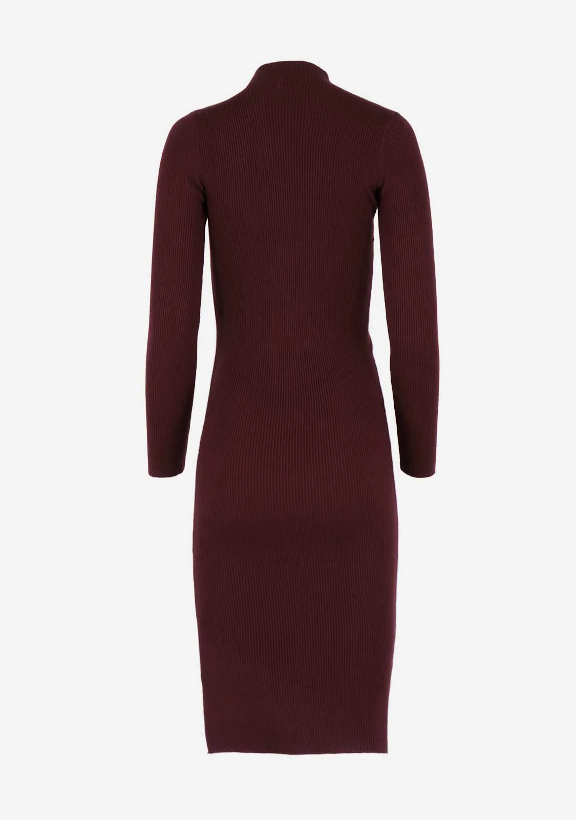 Bodycon Mock Neck Midi Dress - Image 4