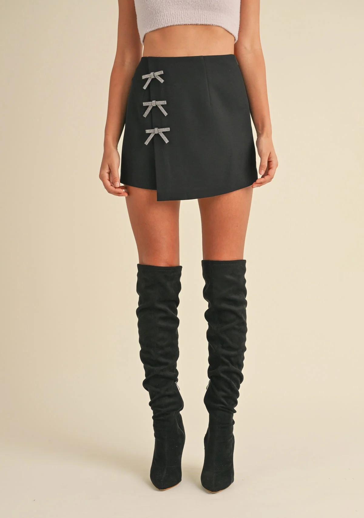 Bow Applique Mini Skirt - Image 5