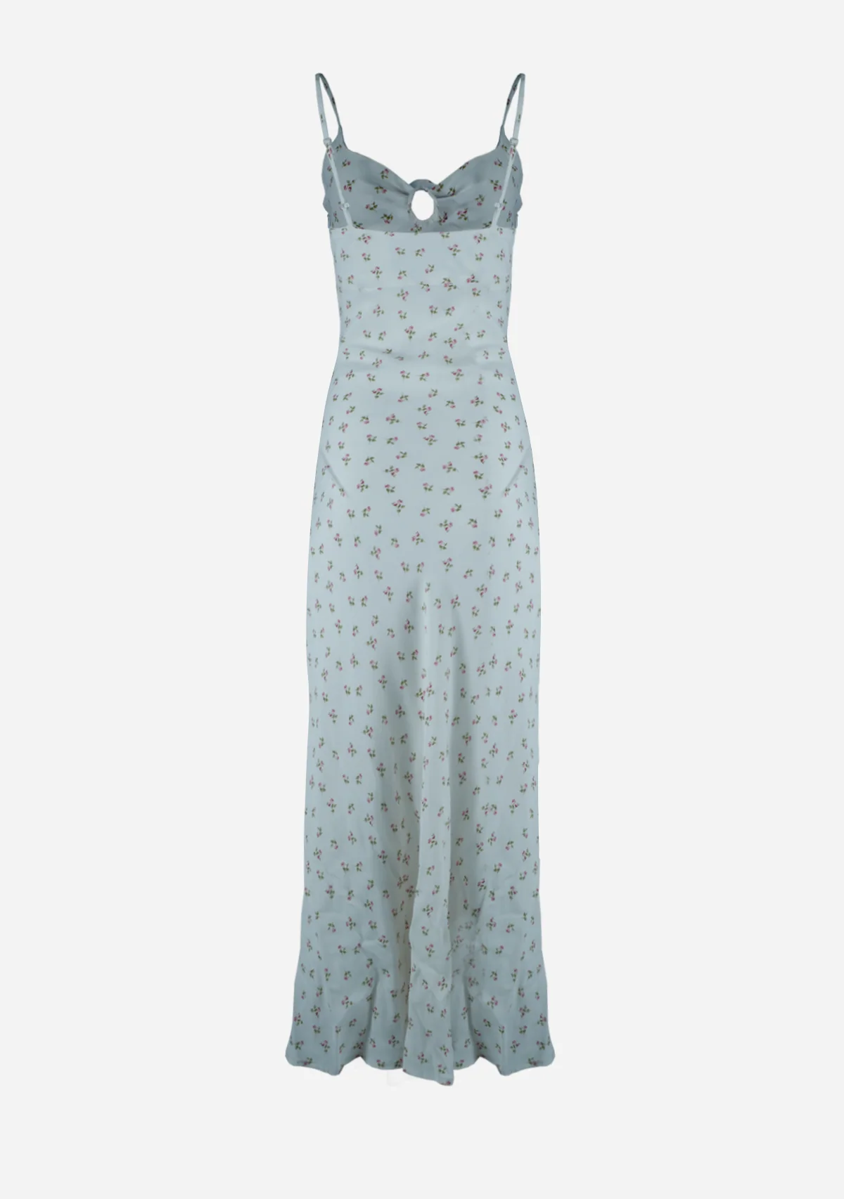 Burst Of Bliss Maxi Floral Dress With O Grab Detail Ivory/Pink - Image 2