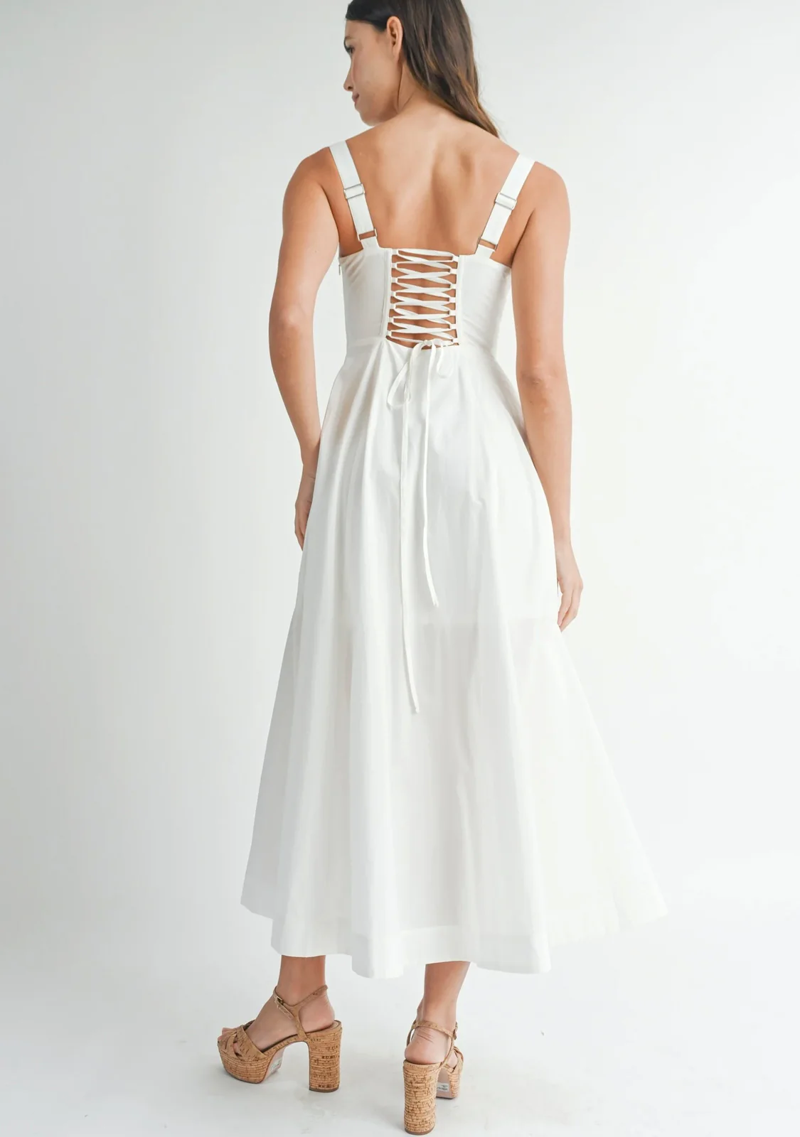 Bustier Bodice Midi Dress - Image 4