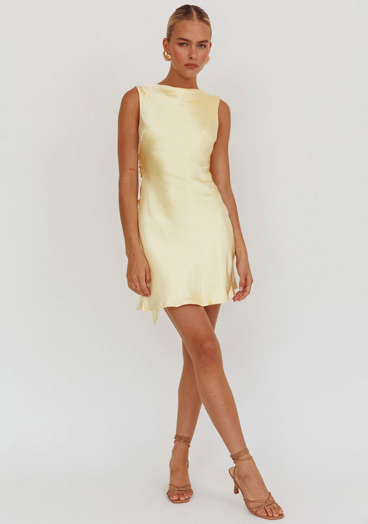Buttercup Mini Dress Lemon - Image 2