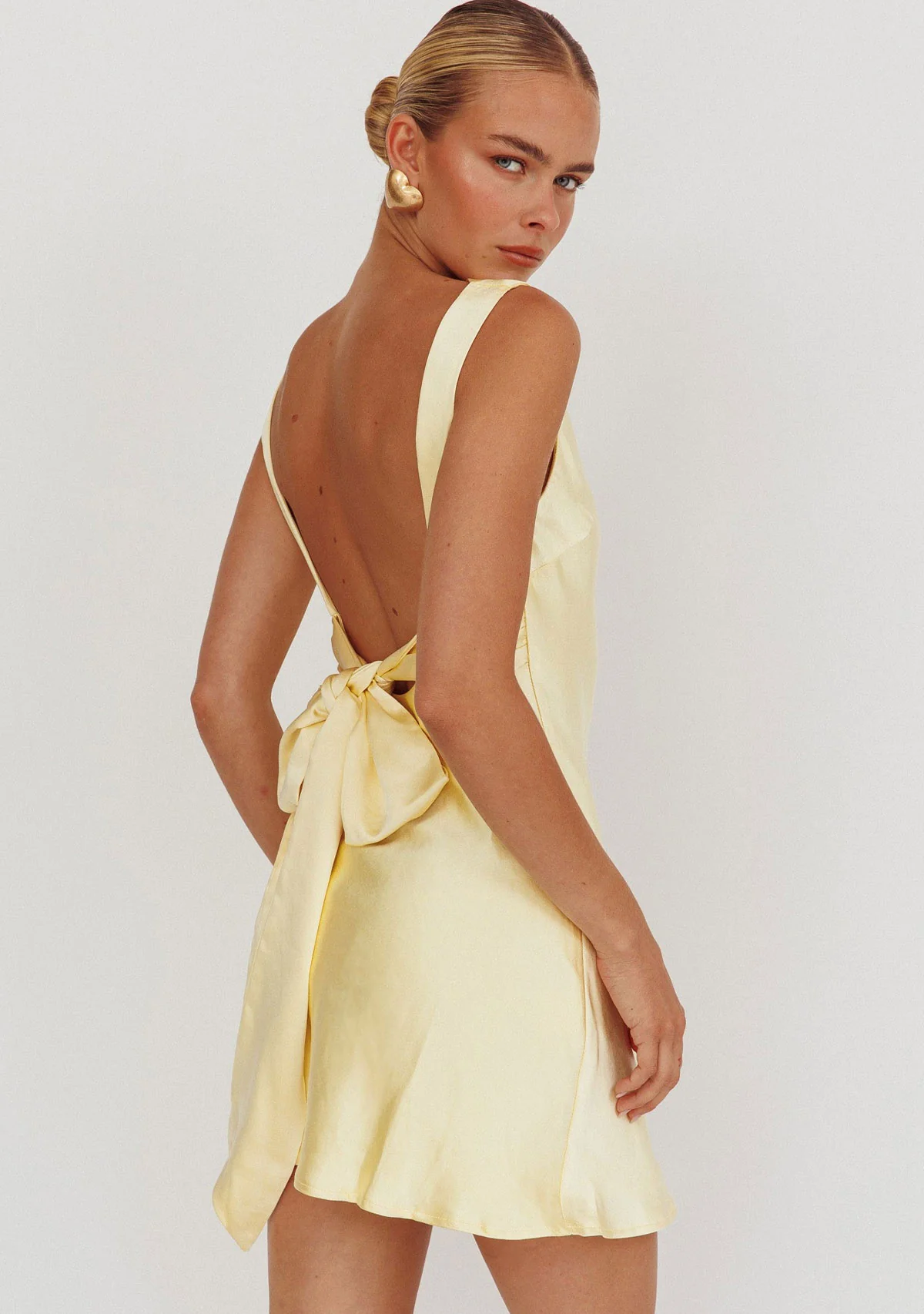 Buttercup Mini Dress Lemon - Image 3