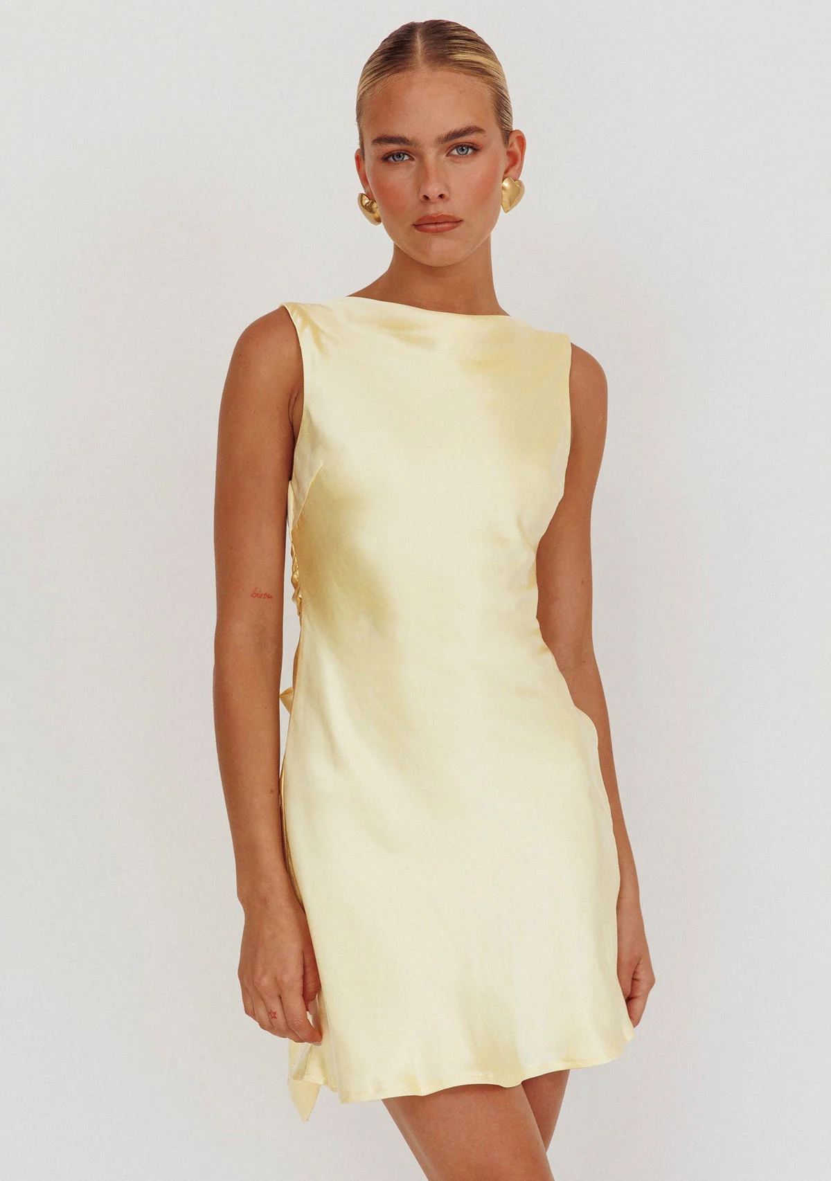 Buttercup Mini Dress Lemon - Image 4