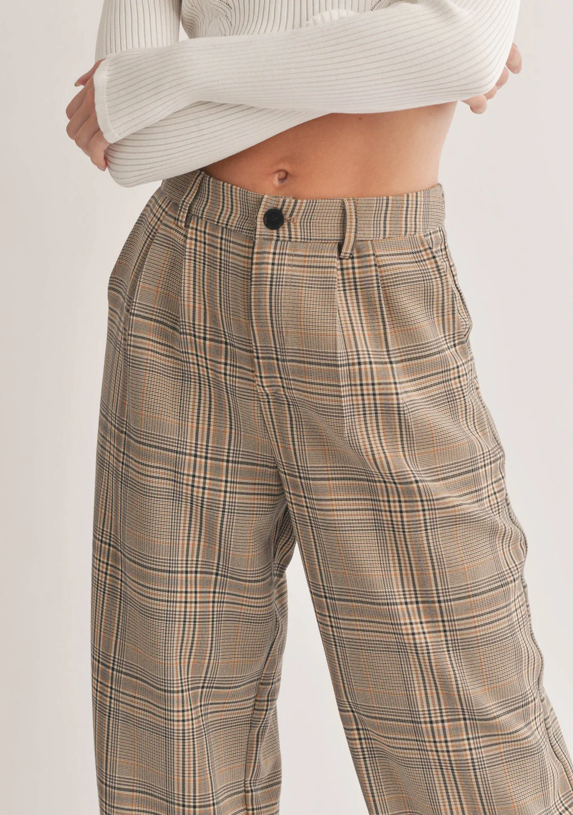 Checked Woven Pants - Image 4