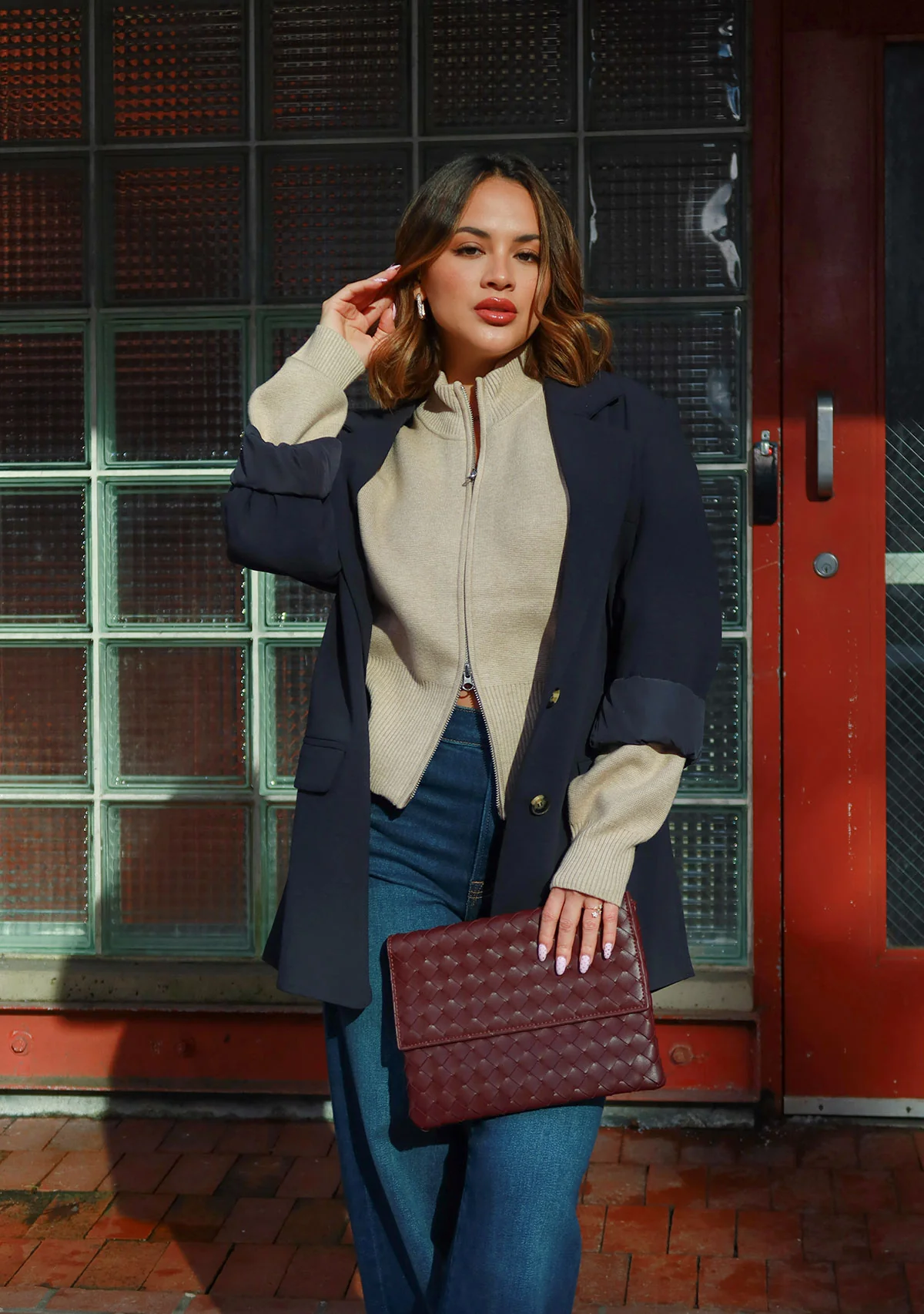 Classic Tailored Blazer Navy - Image 2