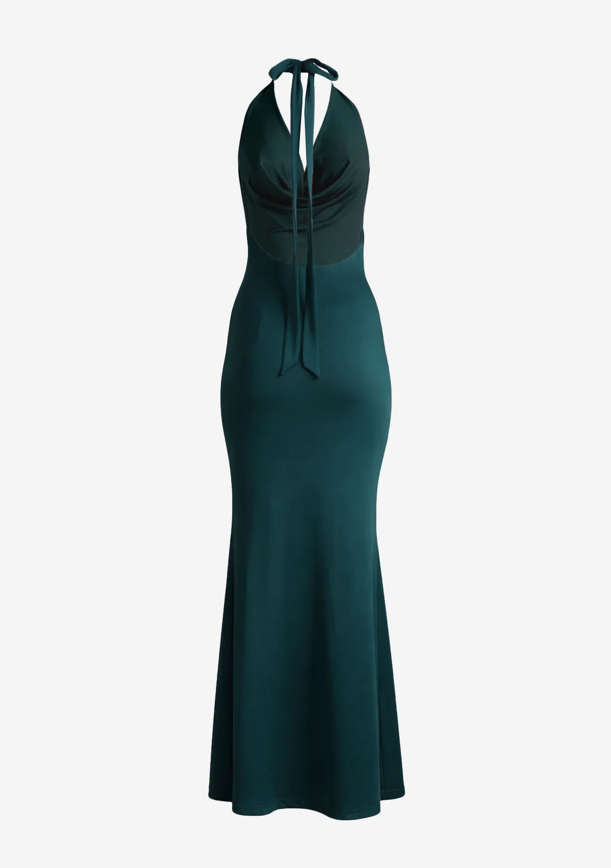 Cowl Neck Maxi Dress Gray/Green - Image 2