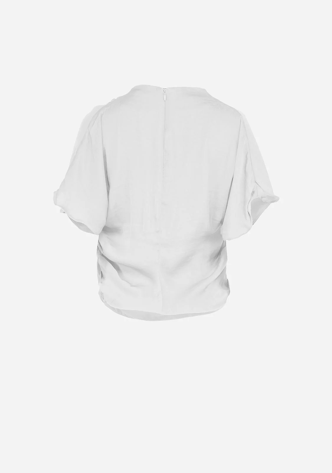 Drop Shoulder Blouse with Invisible Zipper - Image 4