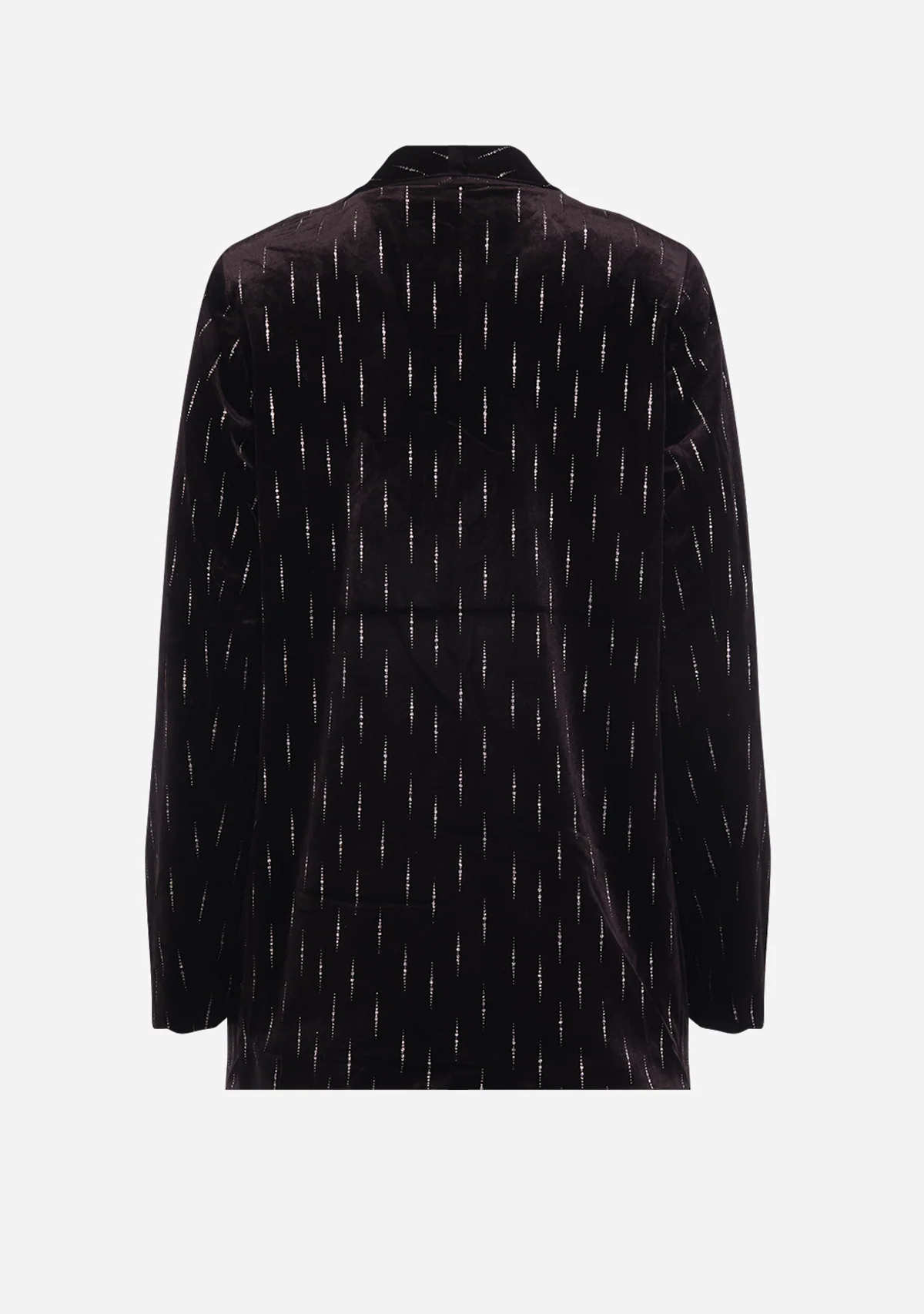 Embroidered Velvet Blazer Black Noir - Image 3