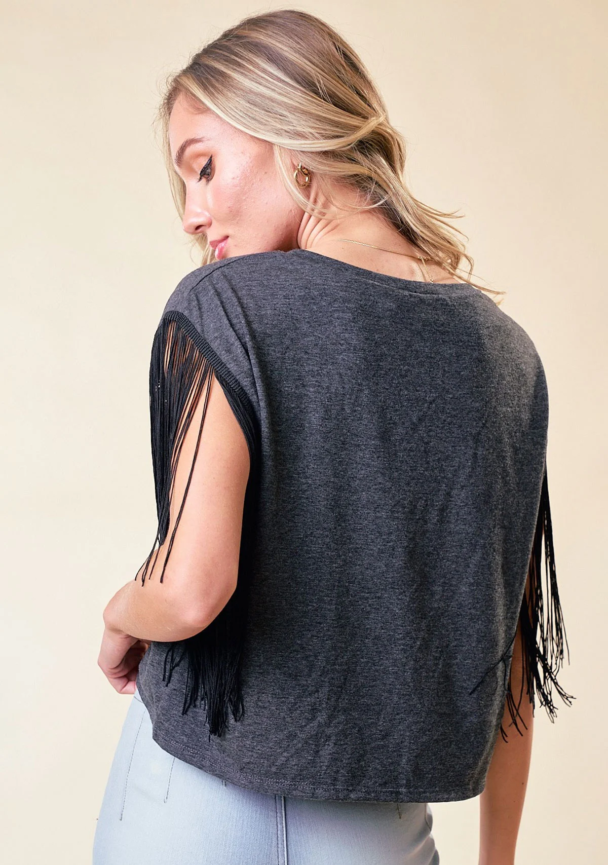 Fringed Cowgirl Graphic Tee - Image 2