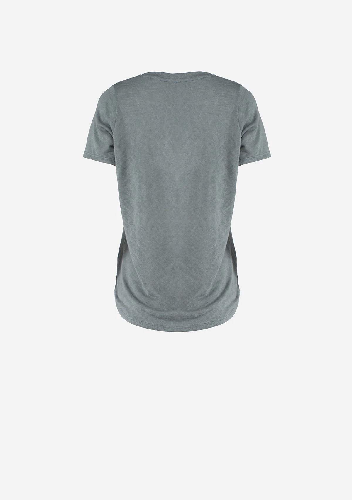 Hacci Slub V-Neck Band Tee Seagrass - Image 2