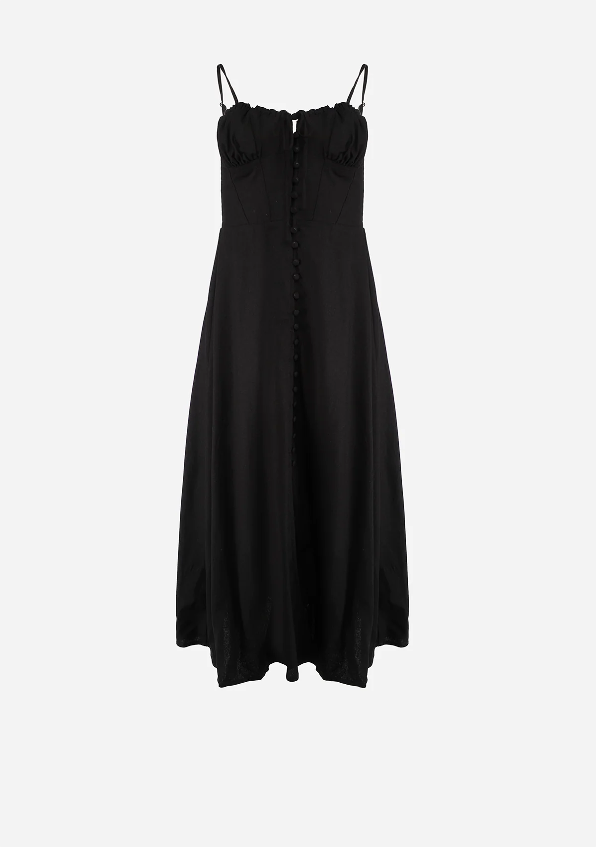 Heaven Sent Sweetheart Corset Midi Dress Black