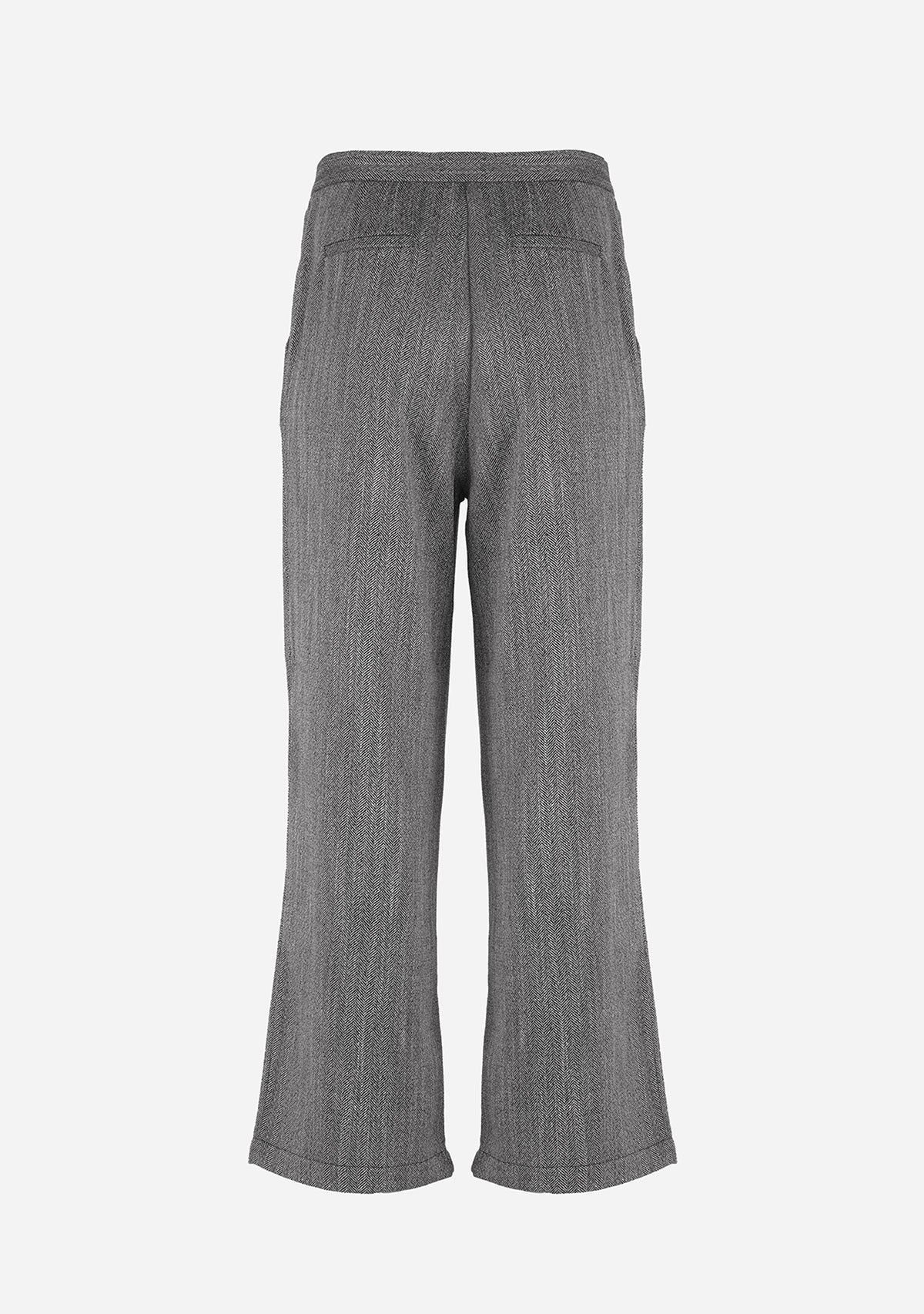 High-Waisted Wide-Leg Pleated Trousers Black Noir - Image 4
