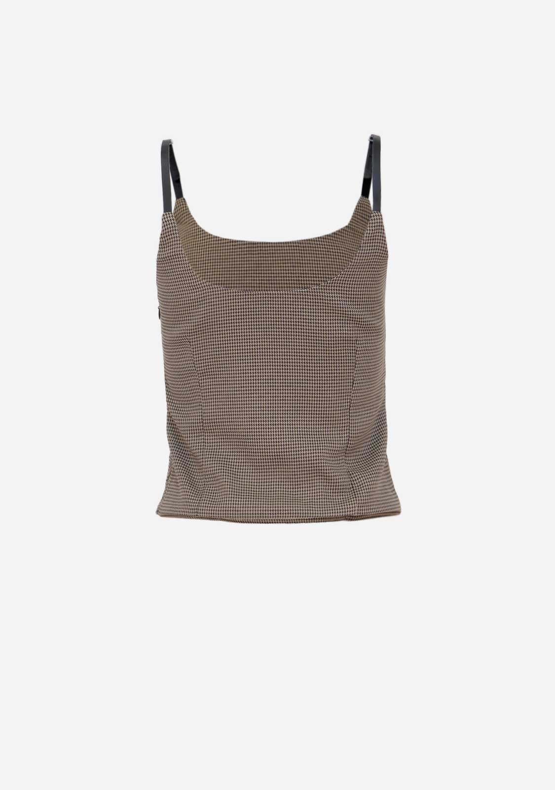 Houndstooth Buckle Straps Top - Image 2