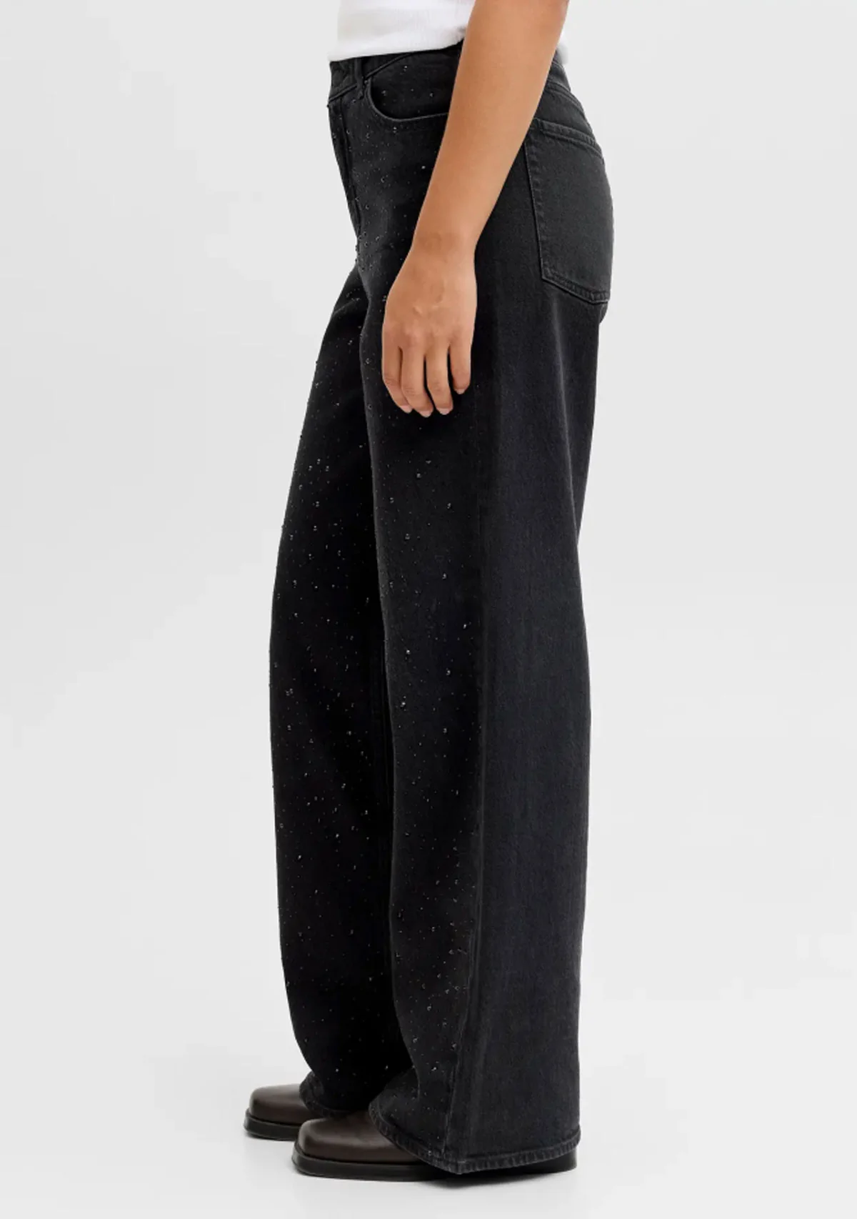 JXTokyo Wide HW Stone R296 DNM Black Denim - Image 3