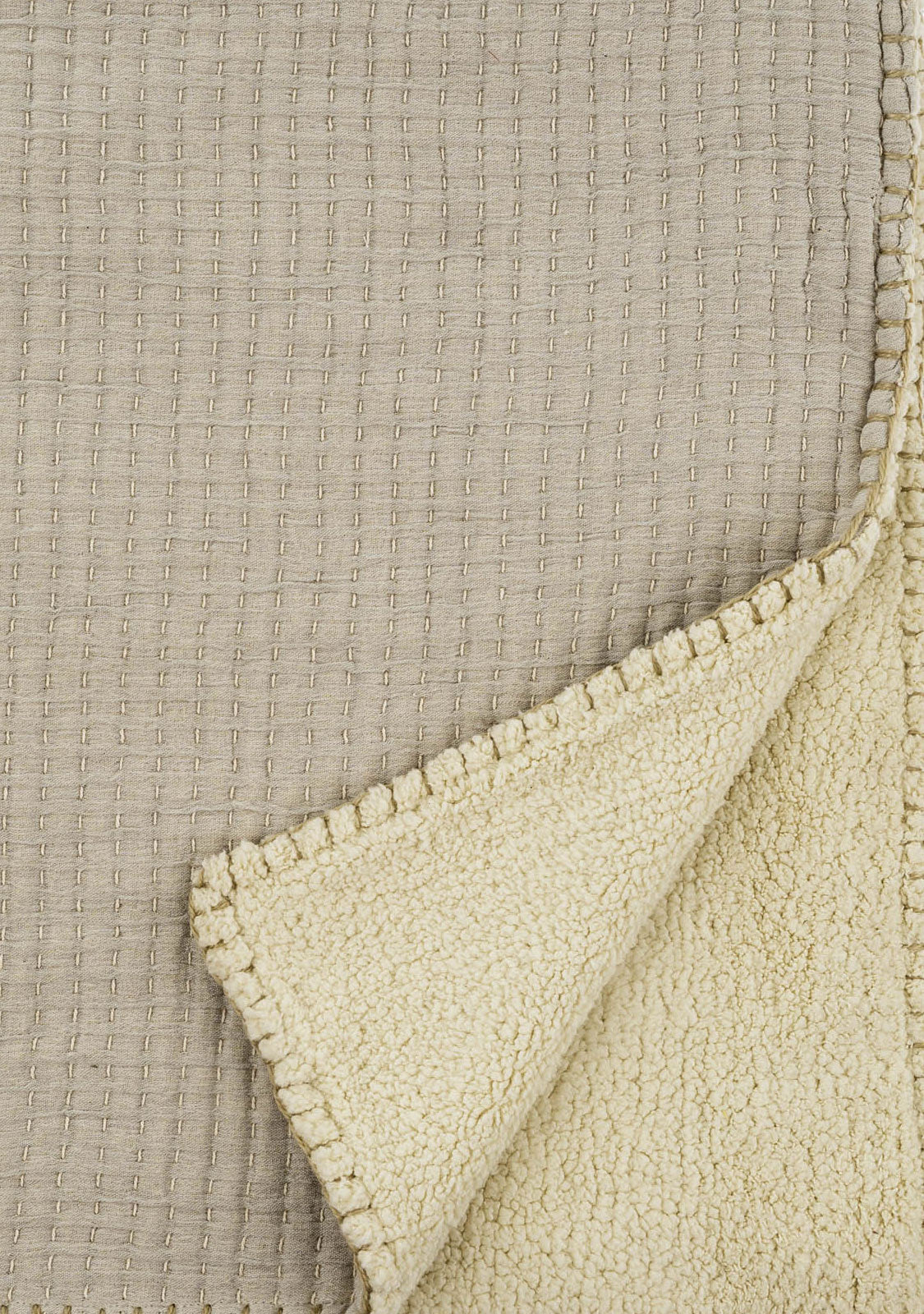 Kantha Stitch Sherpa Throw - Image 2