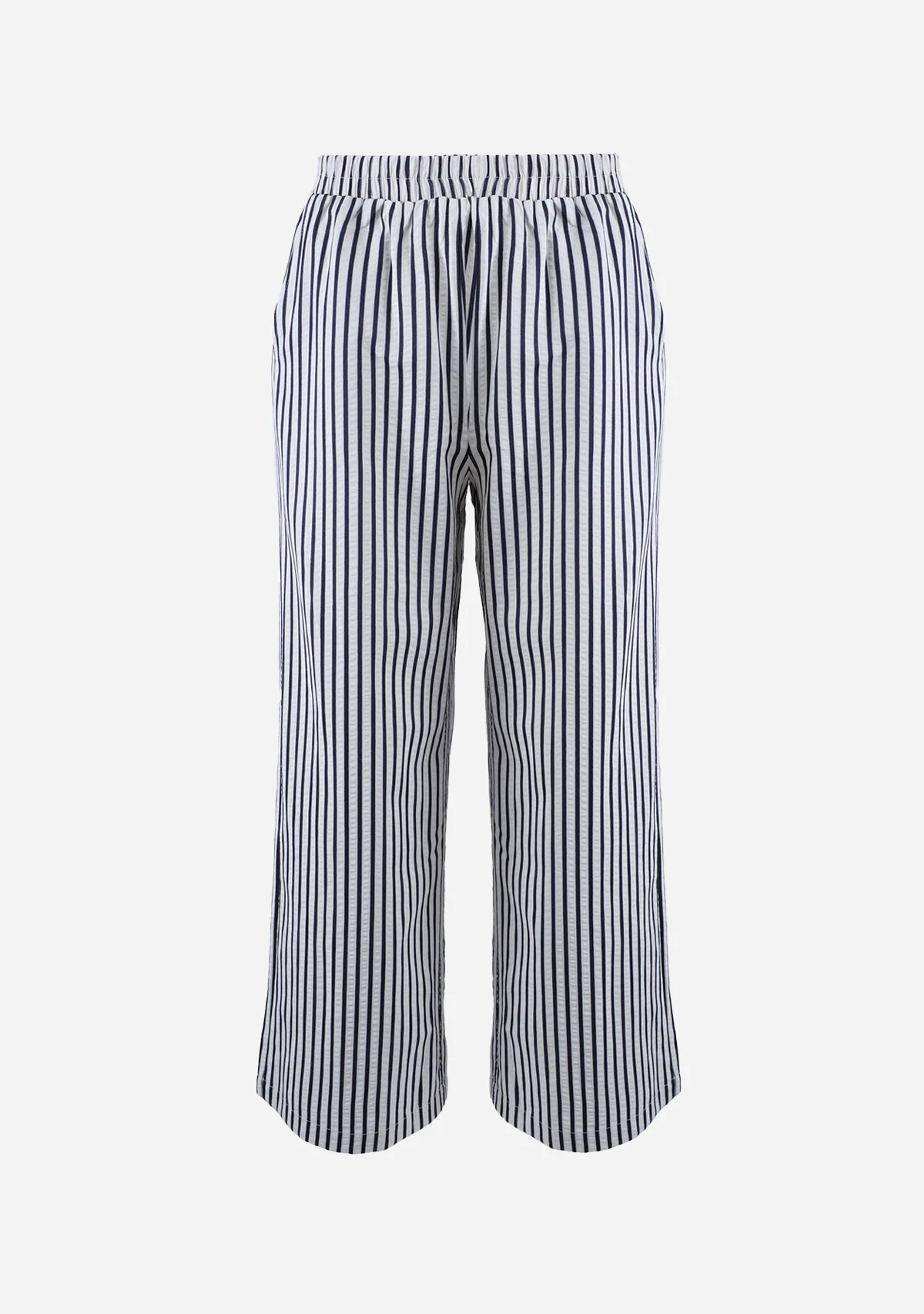 Lapis Striped Wide Leg Pants Denim/Ivory
