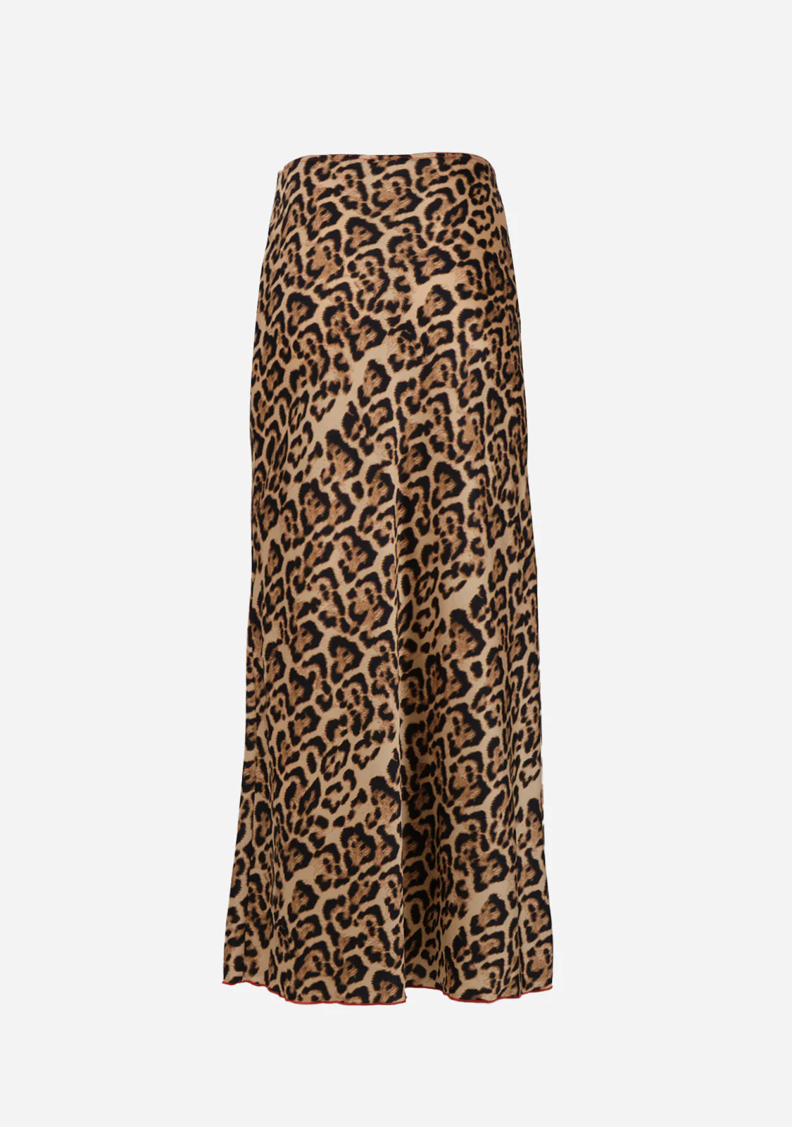 Leopard Print Satin Maxi Skirt - Image 2