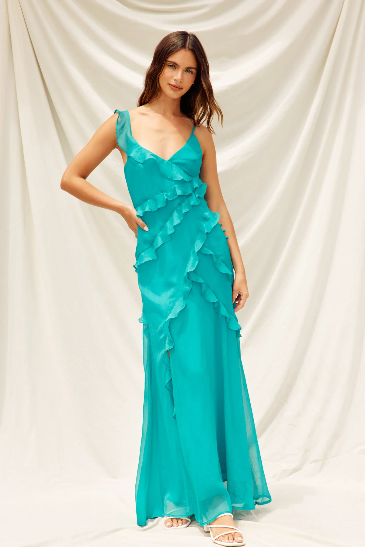 Living For The Frills Maxi Dress - Image 3