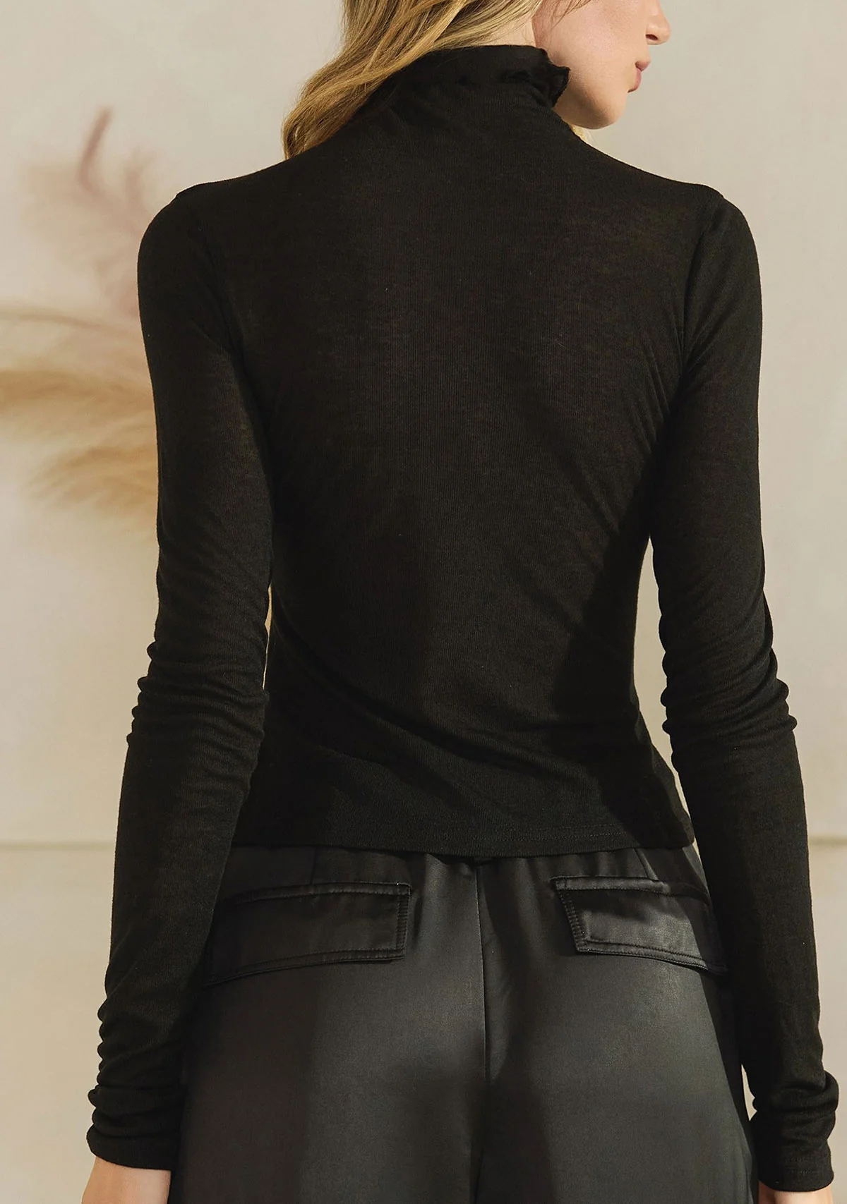 Long Sleeve Turtleneck Top - Image 2