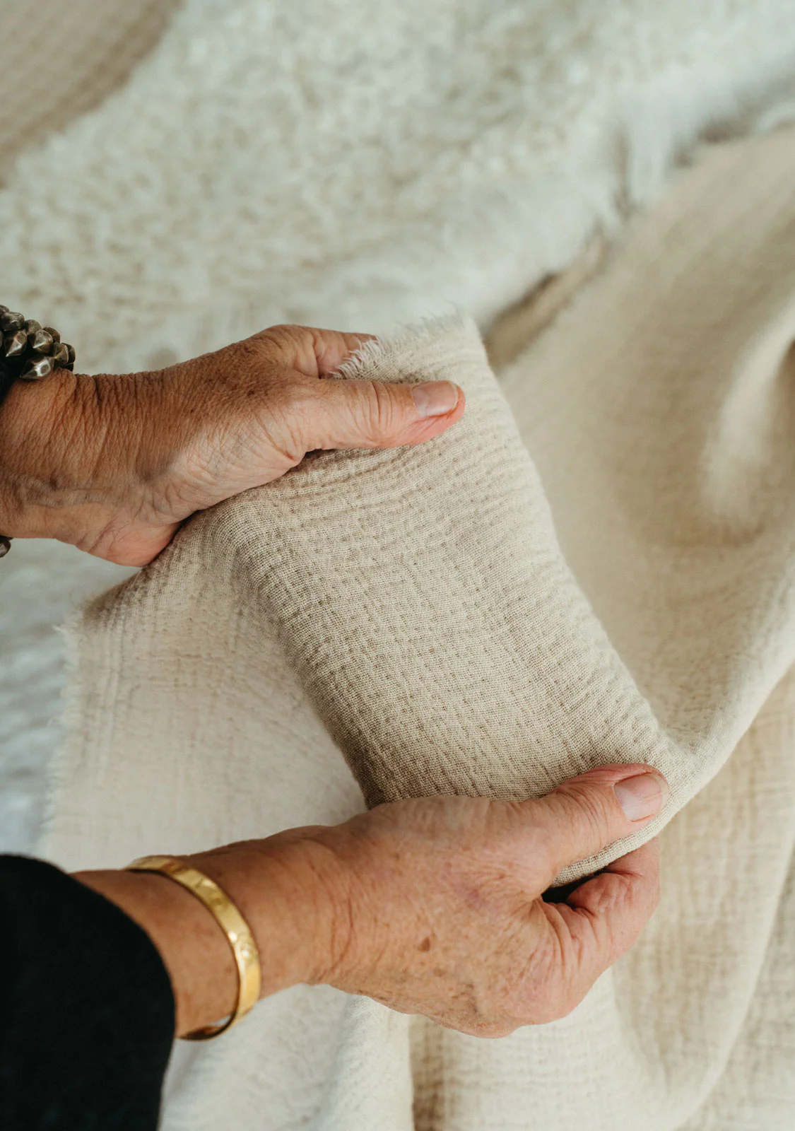 Madeira Double Sided Throw Beige/Natural - Image 2