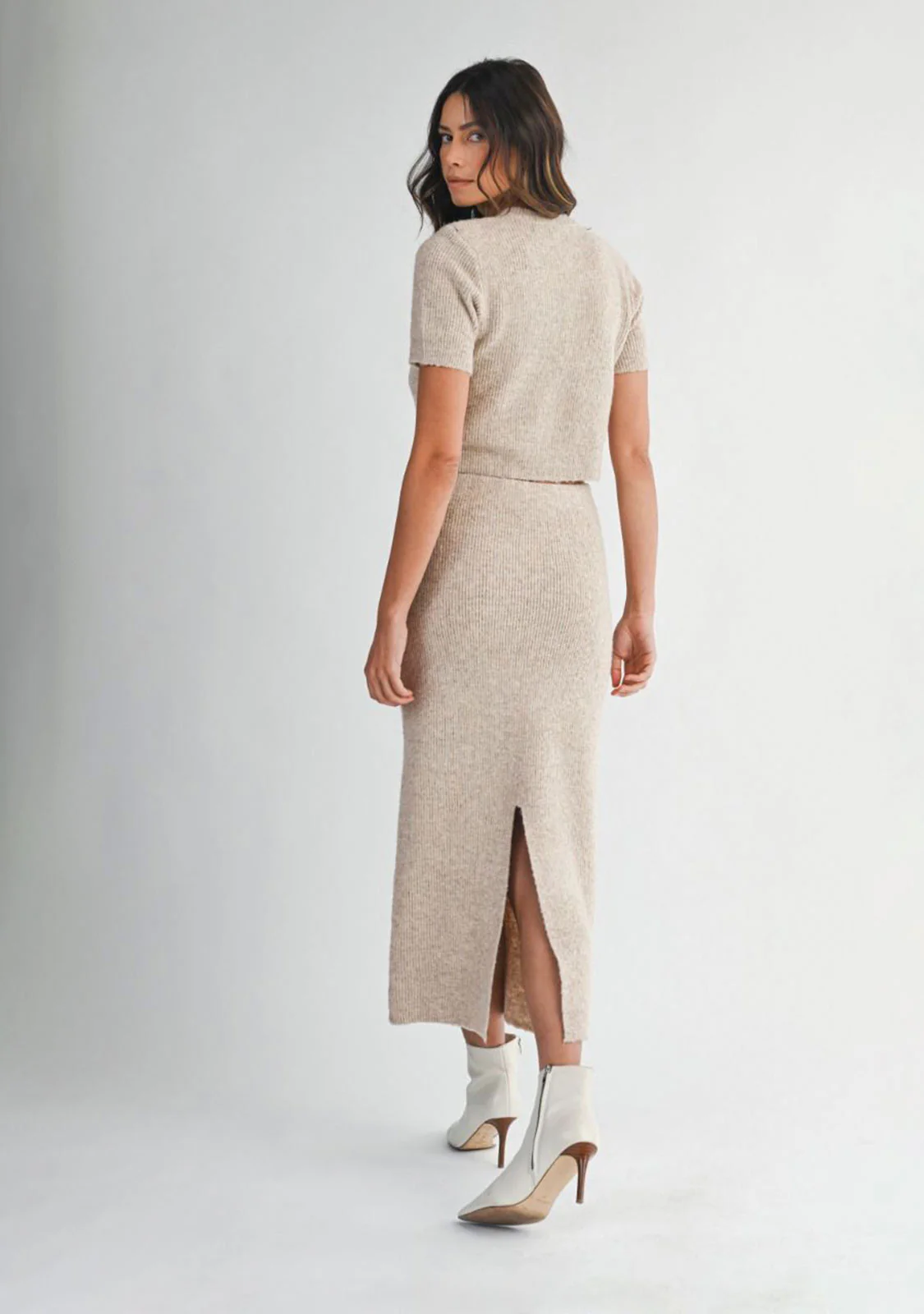 Midi Skirt Lt Mocha - Image 4