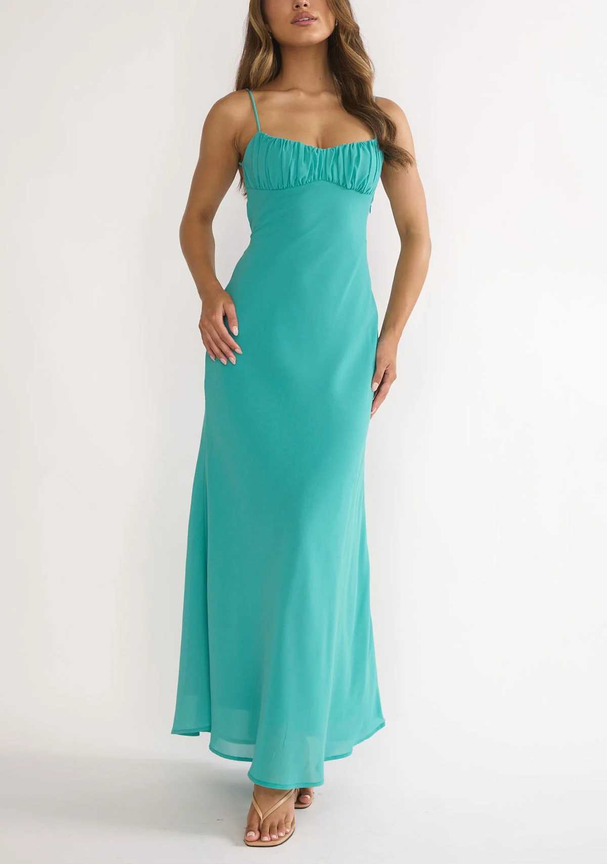 Nerida Twist Back Maxi Dress Jelly Mint - Image 2