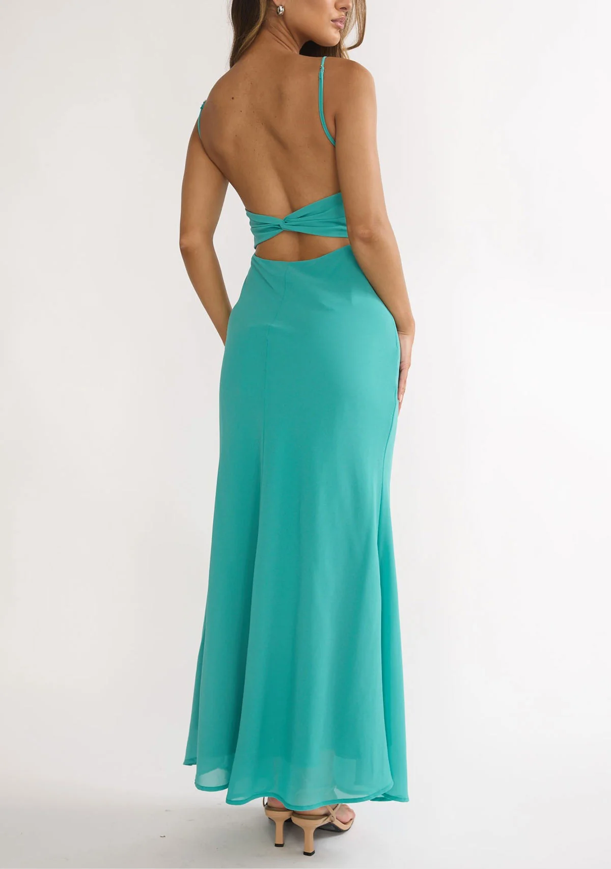 Nerida Twist Back Maxi Dress Jelly Mint - Image 3