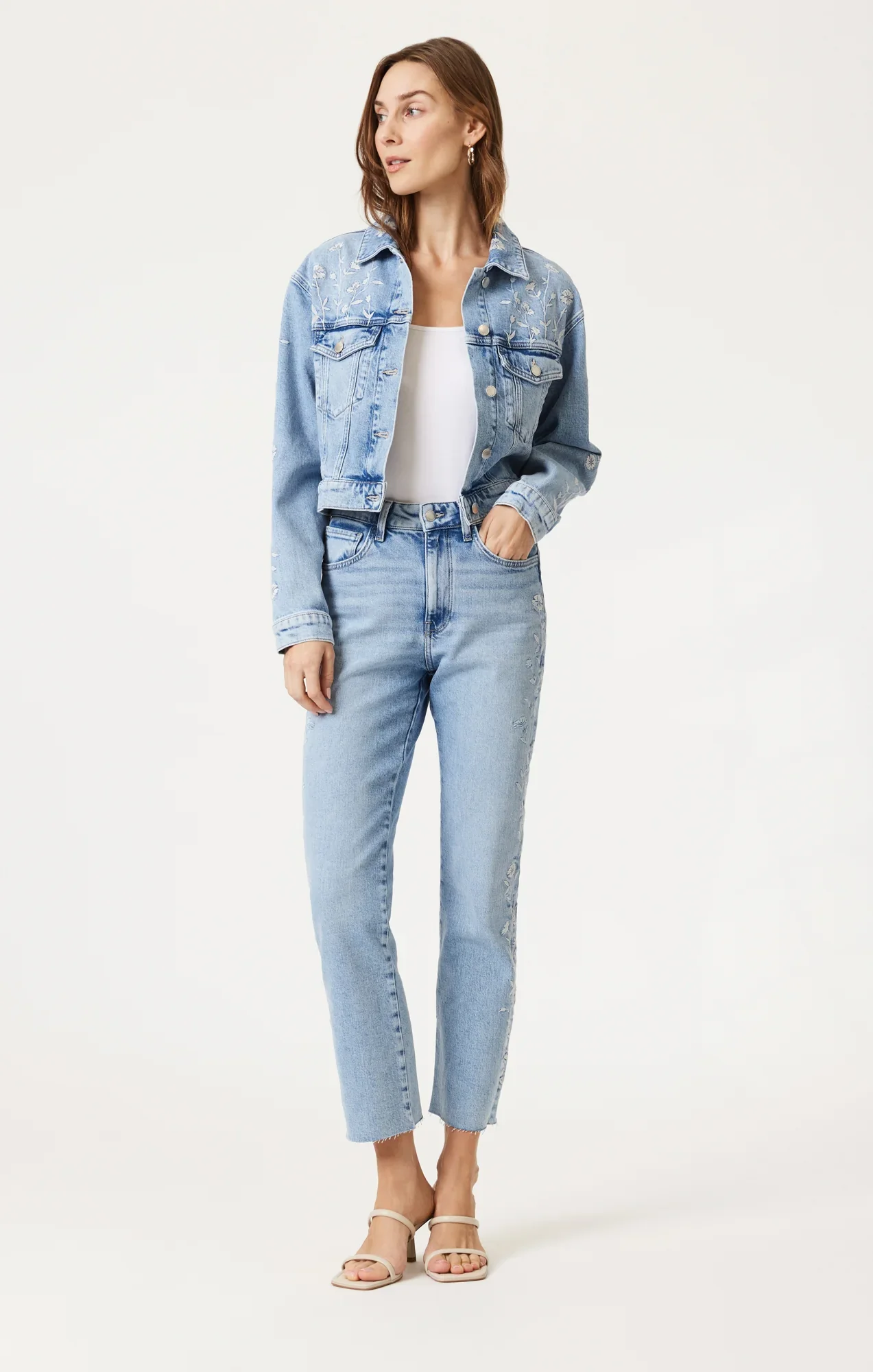 New York Lt Blue Bloom Denim - Image 4