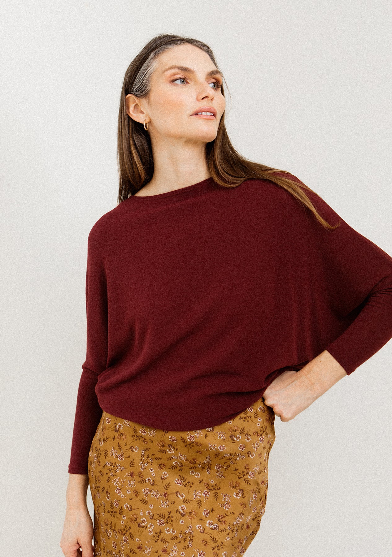 Off Shoulder Dolman Slv Tunic - Image 2