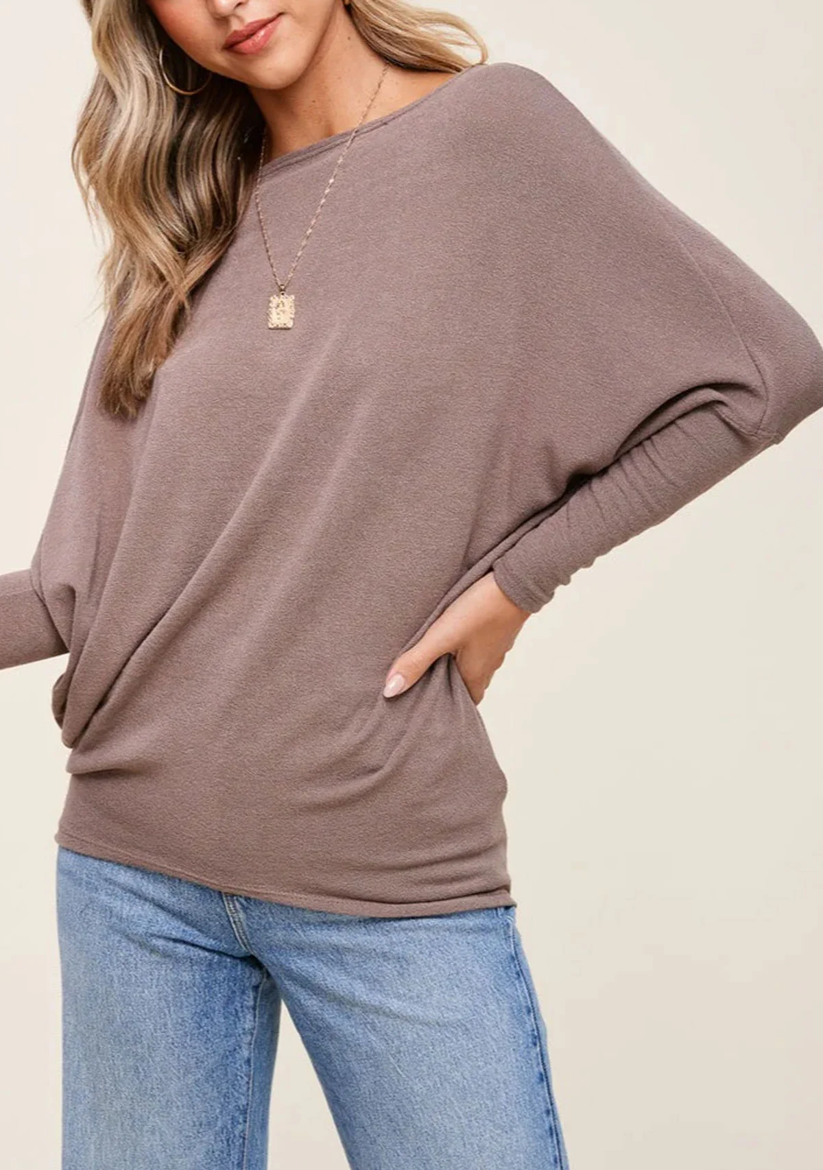 Off Shoulder Dolman Slv Tunic - Image 3