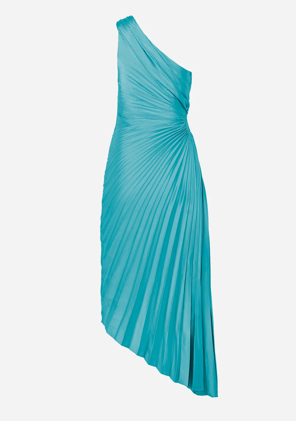Olympia Asymmetrical Pleated Maxi Dress - Image 3