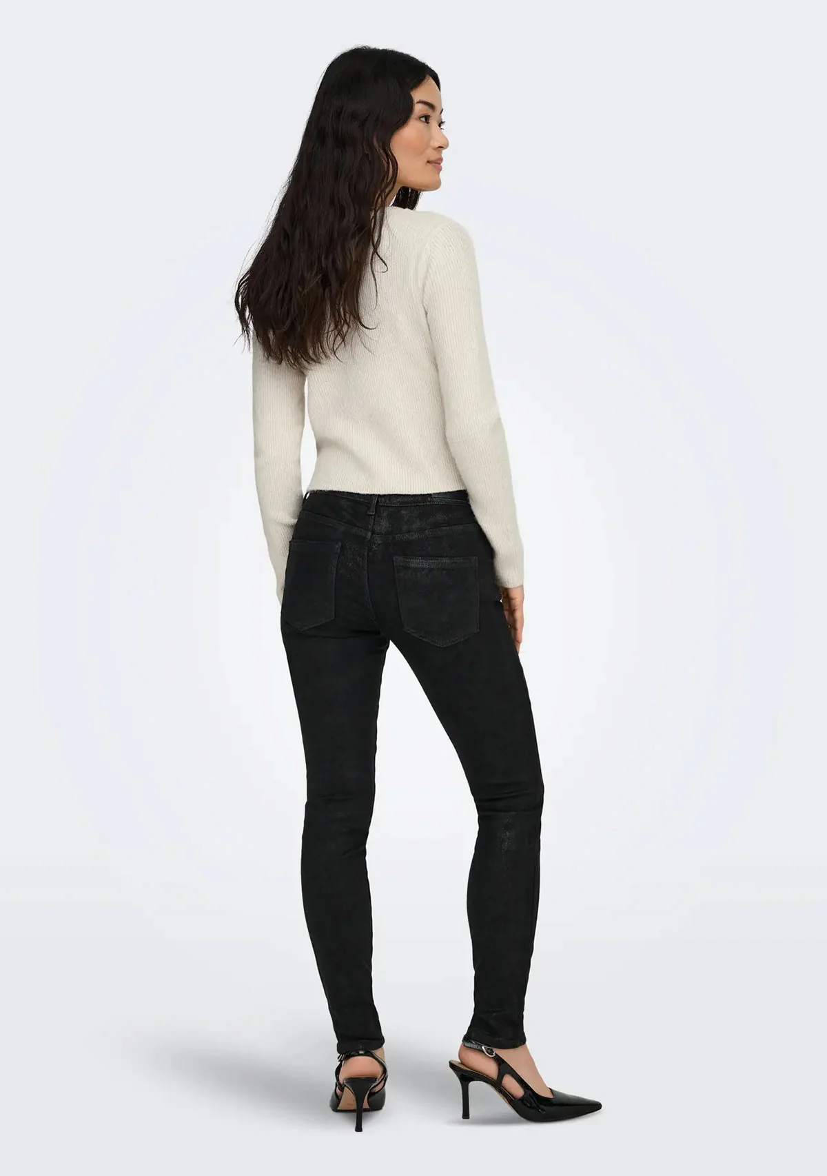 ONL Rica Life Pearl Cardigan Birch Melange - Image 3