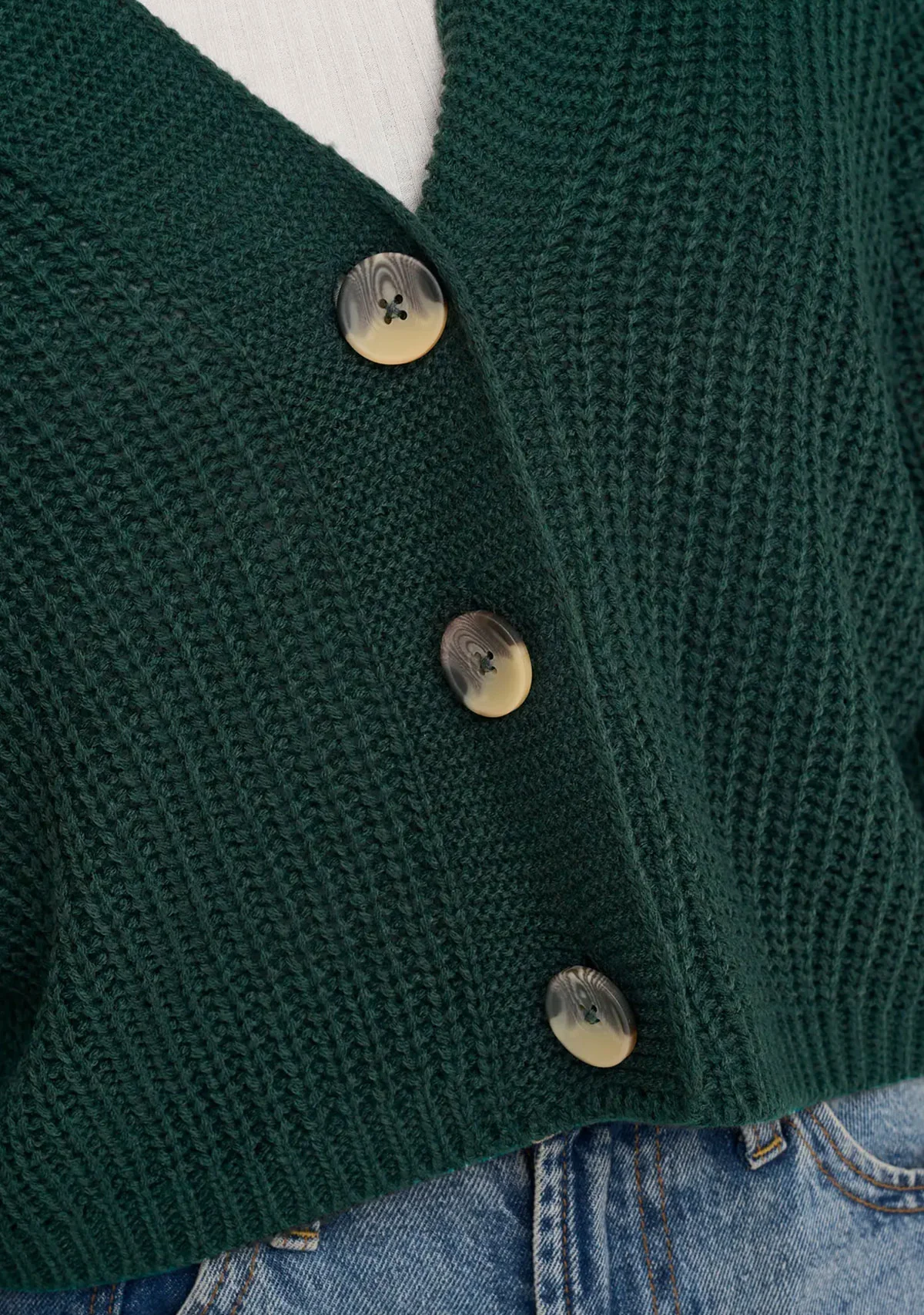 OnlCarol Nice L/S Cardigan Knt Noos Green Gables - Image 4