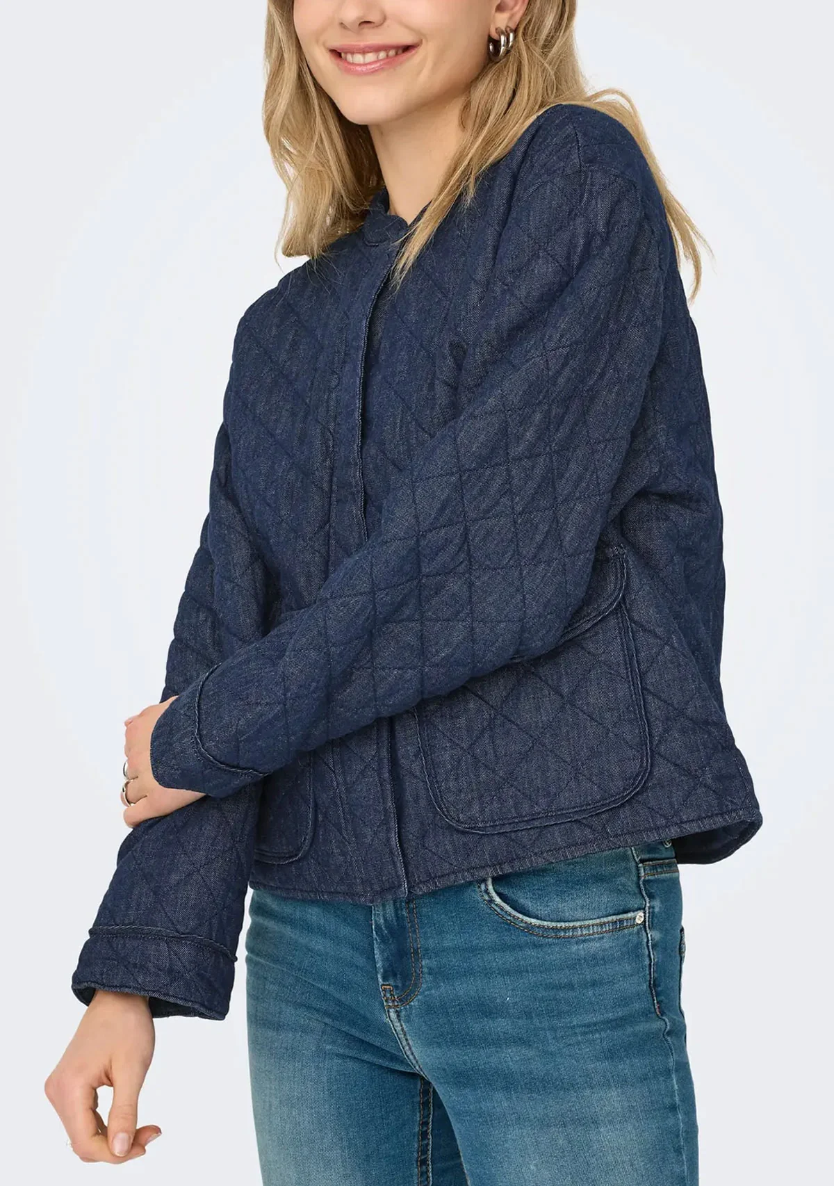ONLhallie Quilted Dnm Jacket Akm Noos - Image 3