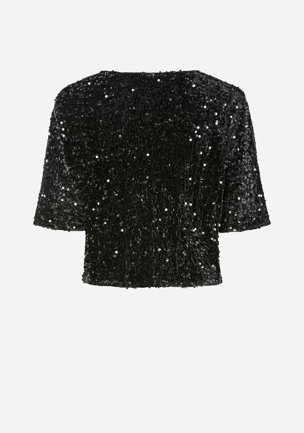 PCKam 2/4 Cardigan Jrs Bc Black Black Sequins - Image 2