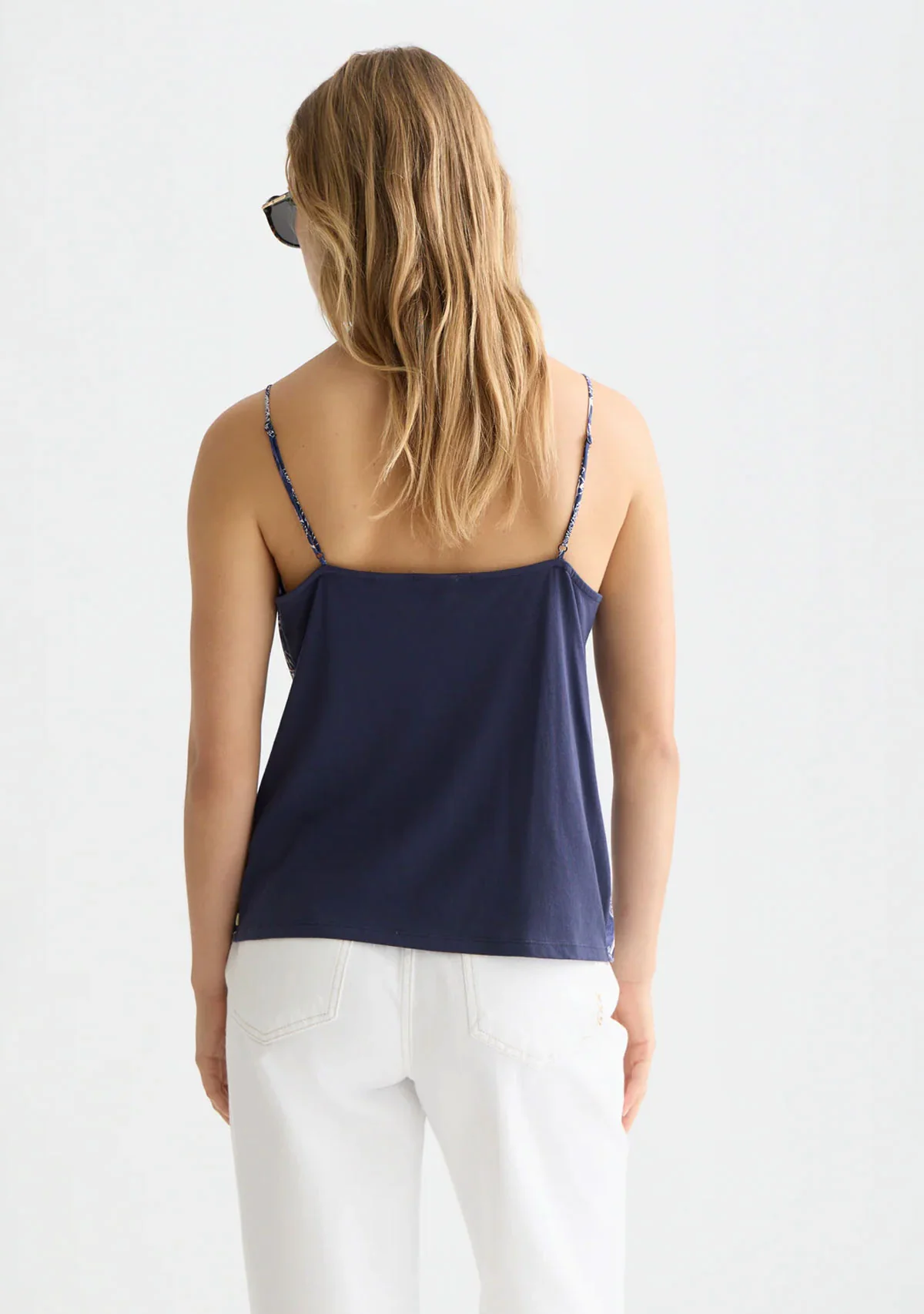 Printed Jersey Back Tank Top Lucky Bandana Dress Blues - Image 3