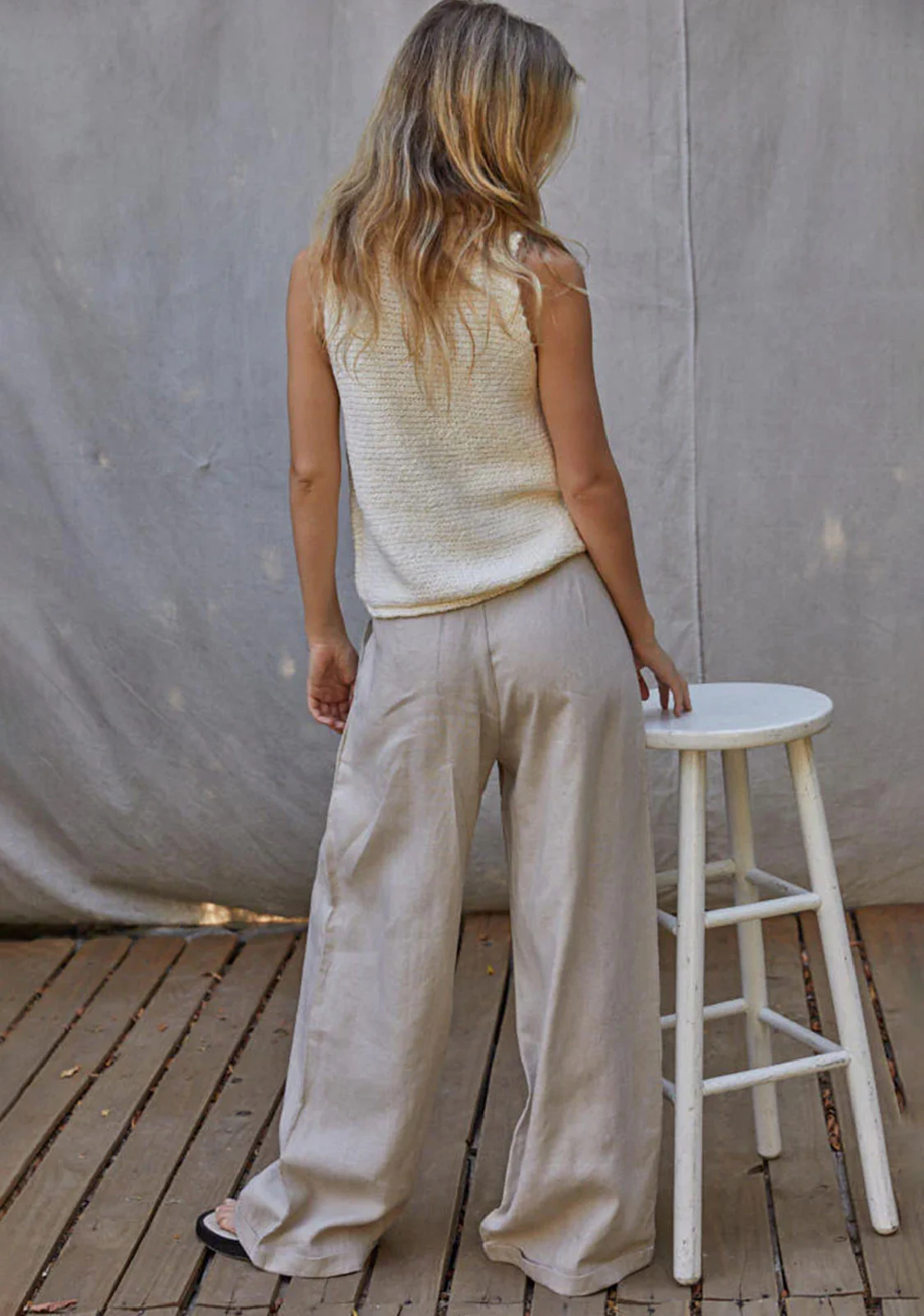 Salma Turtle Neck Top Ivory - Image 4