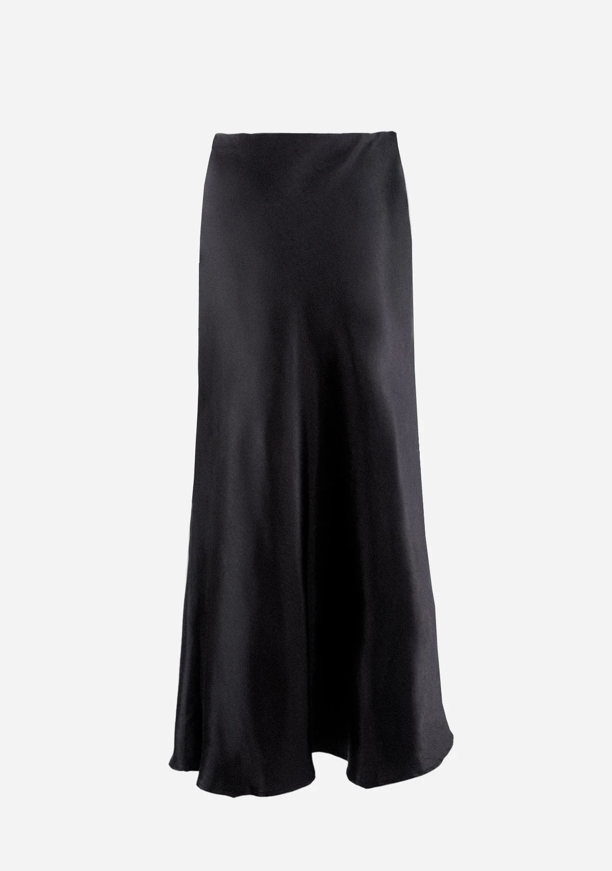 Satin Maxi Skirt Black - Image 2