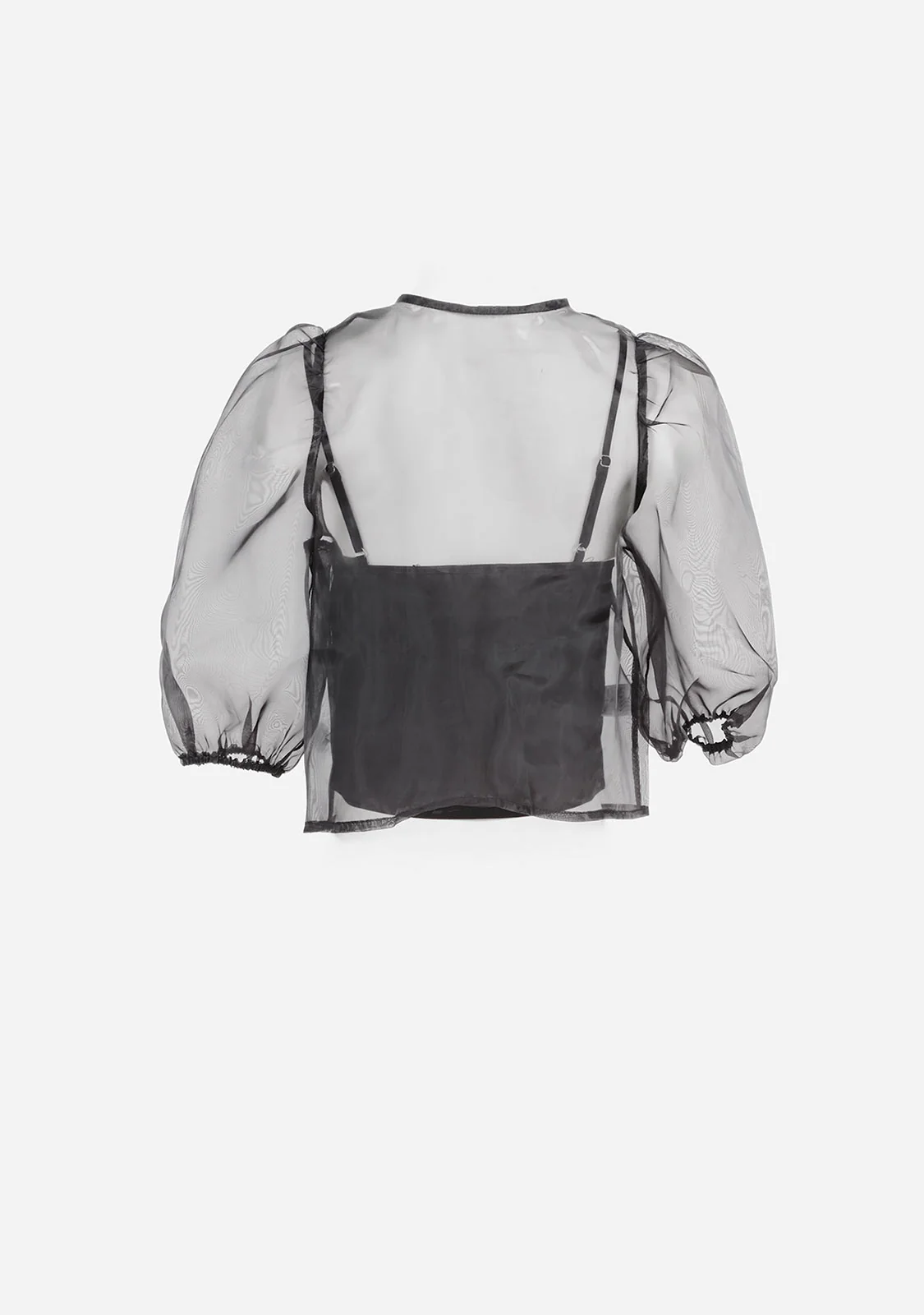 Sheer Fabric With Linning Blouse - Image 5