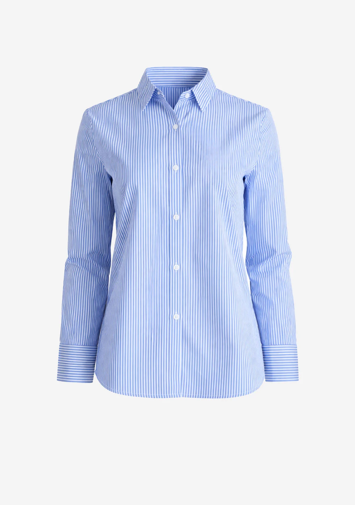 Striped Button Down Shirt Blue