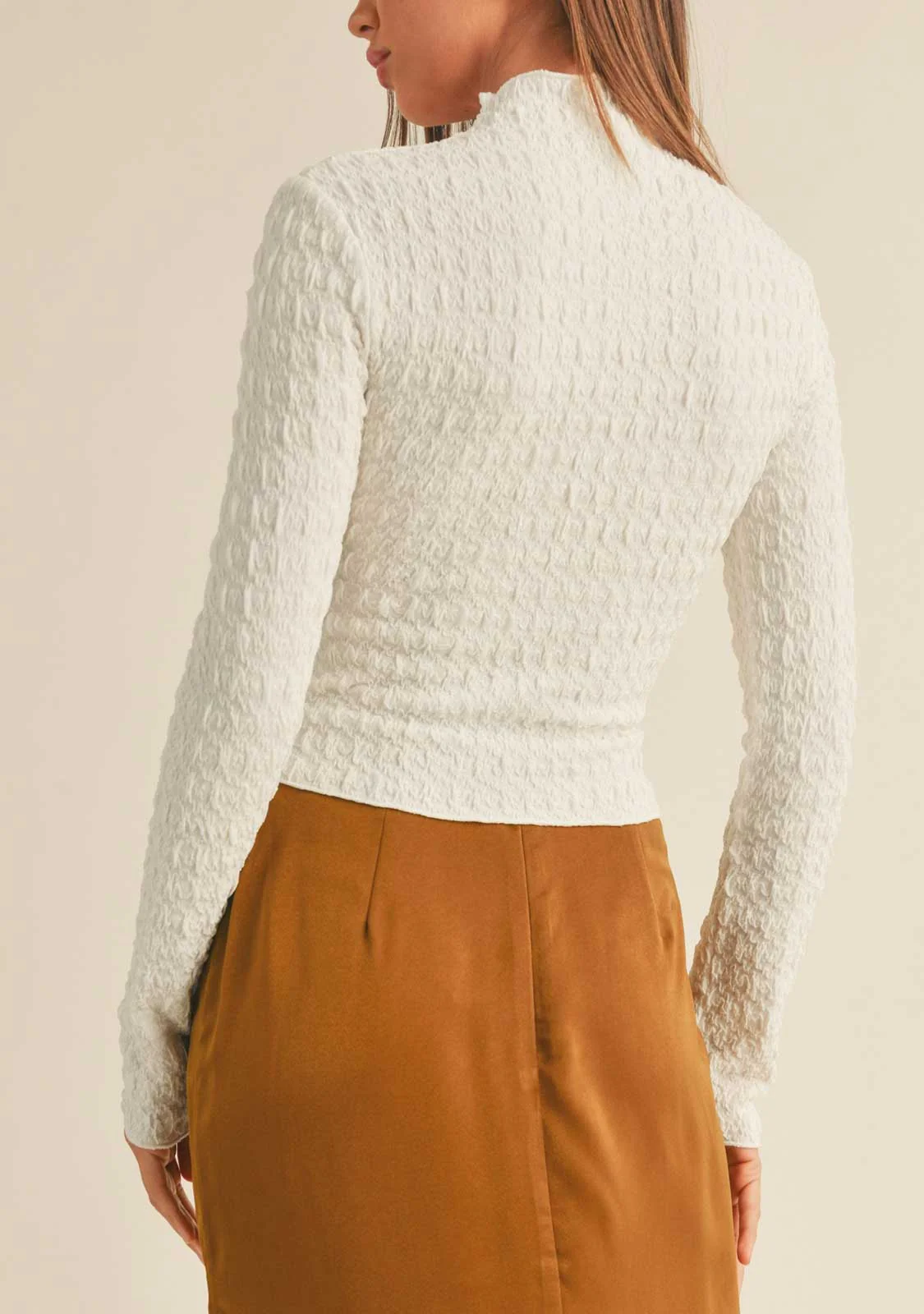 Textured Fabric Long Sleeve Top - Image 5