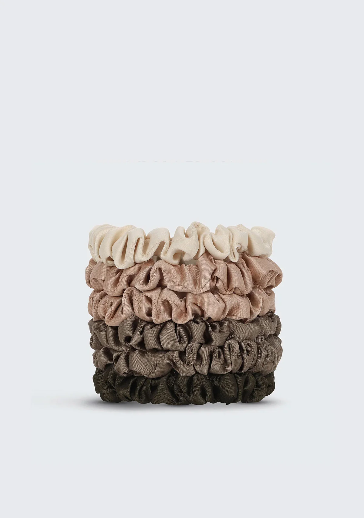 Ultra Petite Satin Scrunchies - Eucalyptus - Image 2