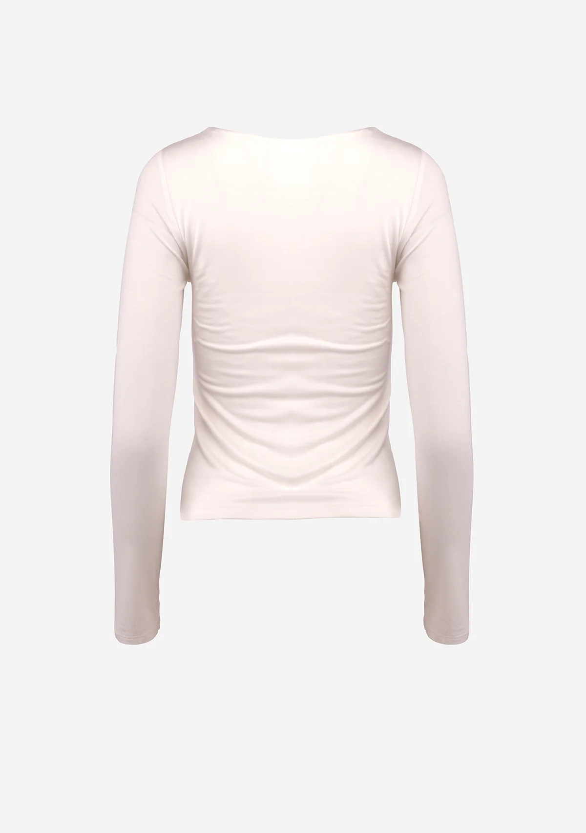 V-Neck Dbl Layered L/S Top Ivory - Image 2